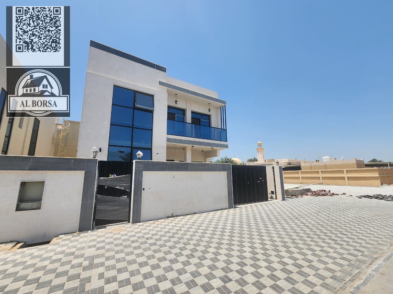 For sale a villa in Al Muwaihat 2, next to the mosque and close to services, five rooms, a sitting room, a hall, and a maid's room