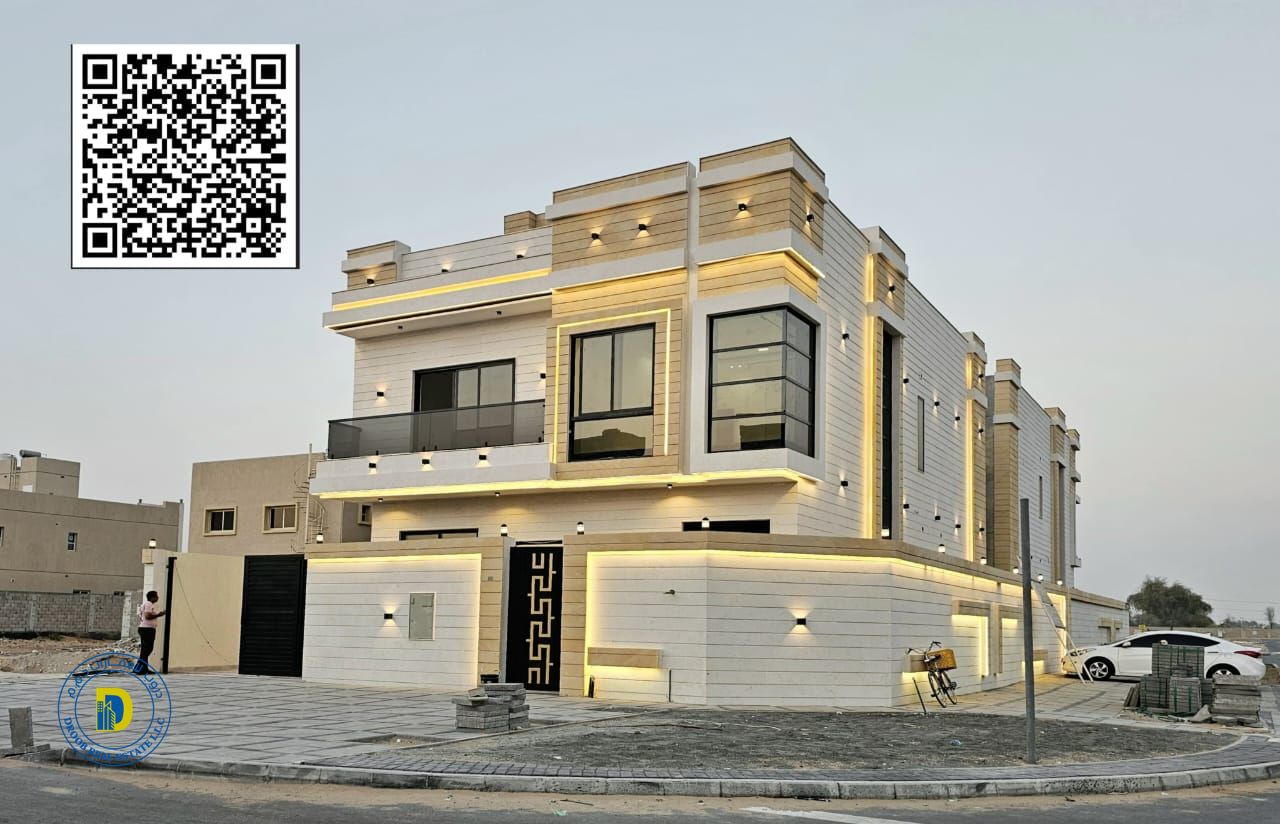 Hurry up and book your villa, ready to move in, including registration fees, freehold, in the most prestigious location in Al Helio, Ajman