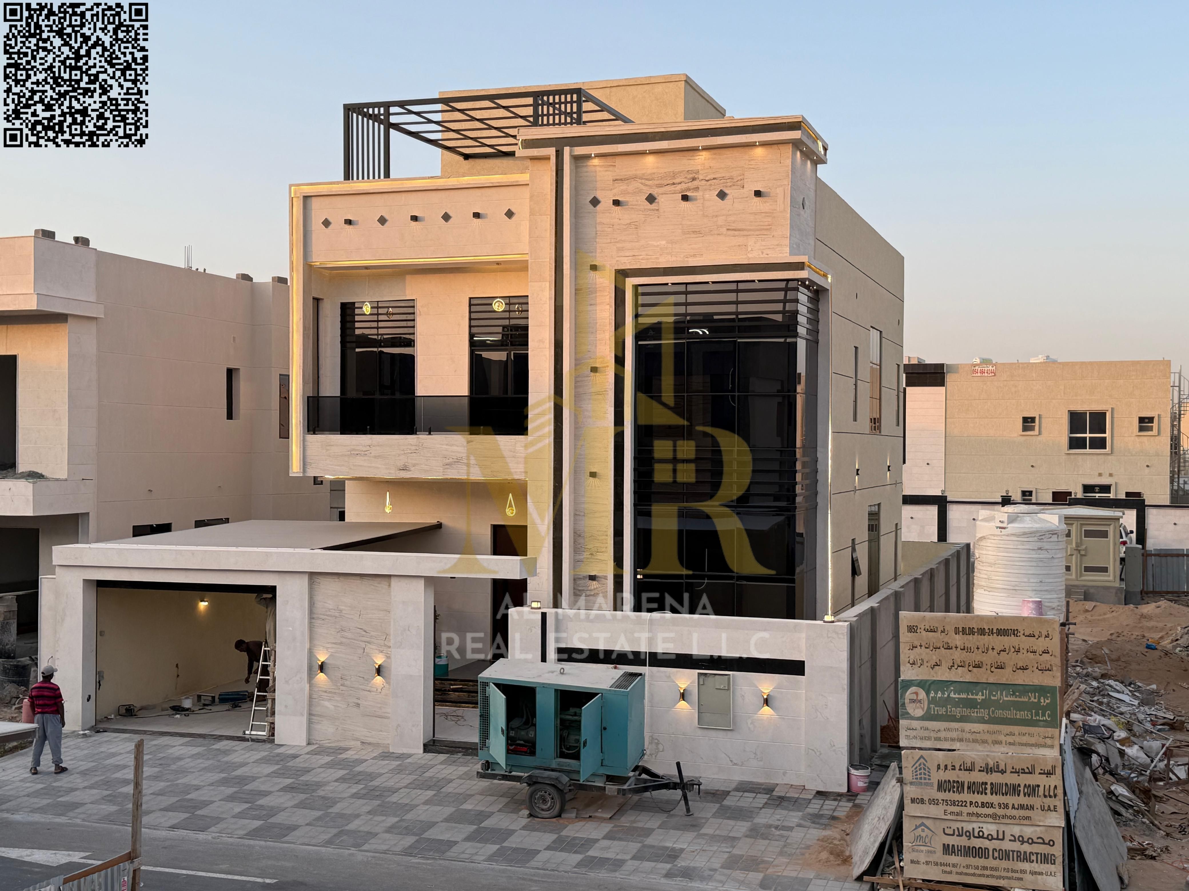 Villa at an all-inclusive price, including air conditioning installation, on the main street, ready for occupancy in the most upscale areas of Ajman,