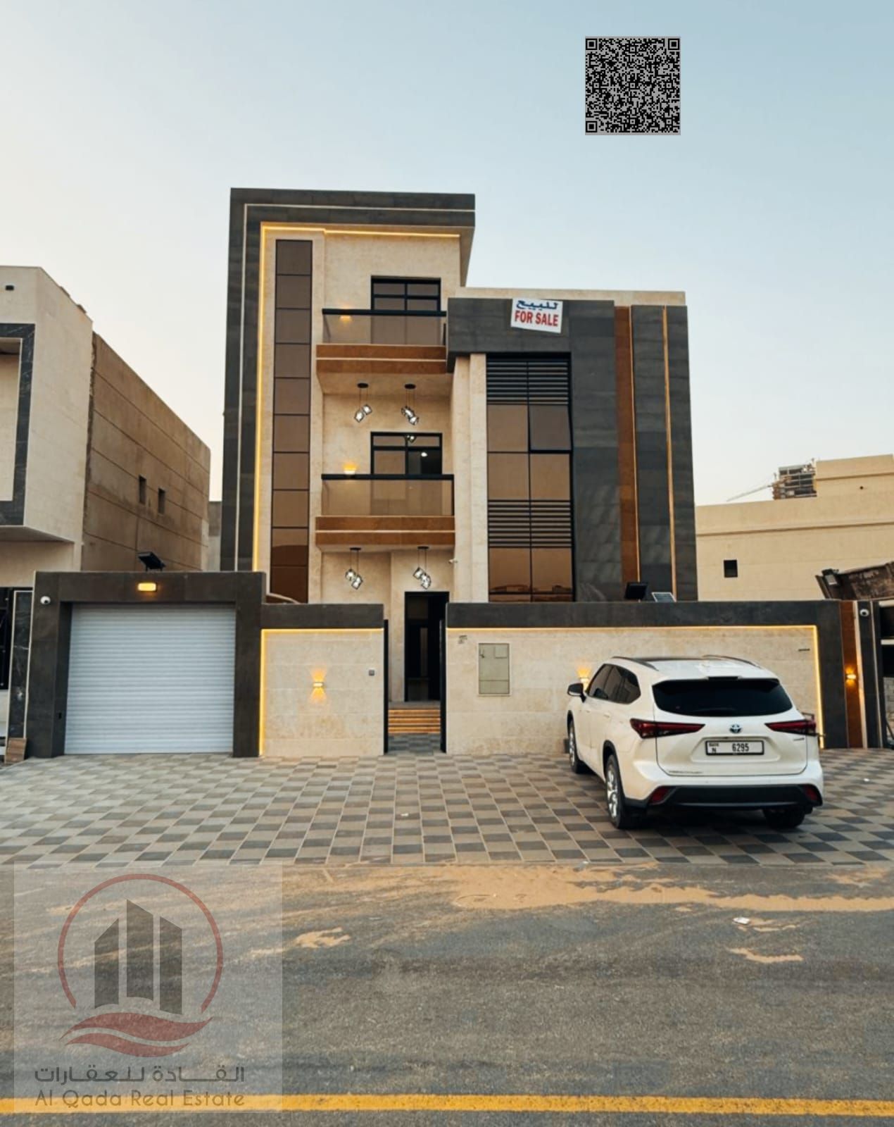 For sale: Villa in Ajman Al Amera, 6 master bedrooms, a living room, and a maid's room. Freehold for all nationalities. Bank financing is possible wit