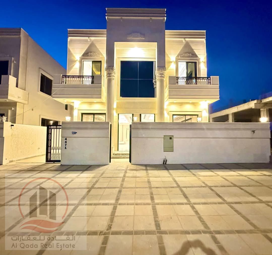 For sale: Villa in Ajman Al Amera, 5 master bedrooms, a living room, and a maid's room. Freehold for all nationalities. Bank financing is possible wit