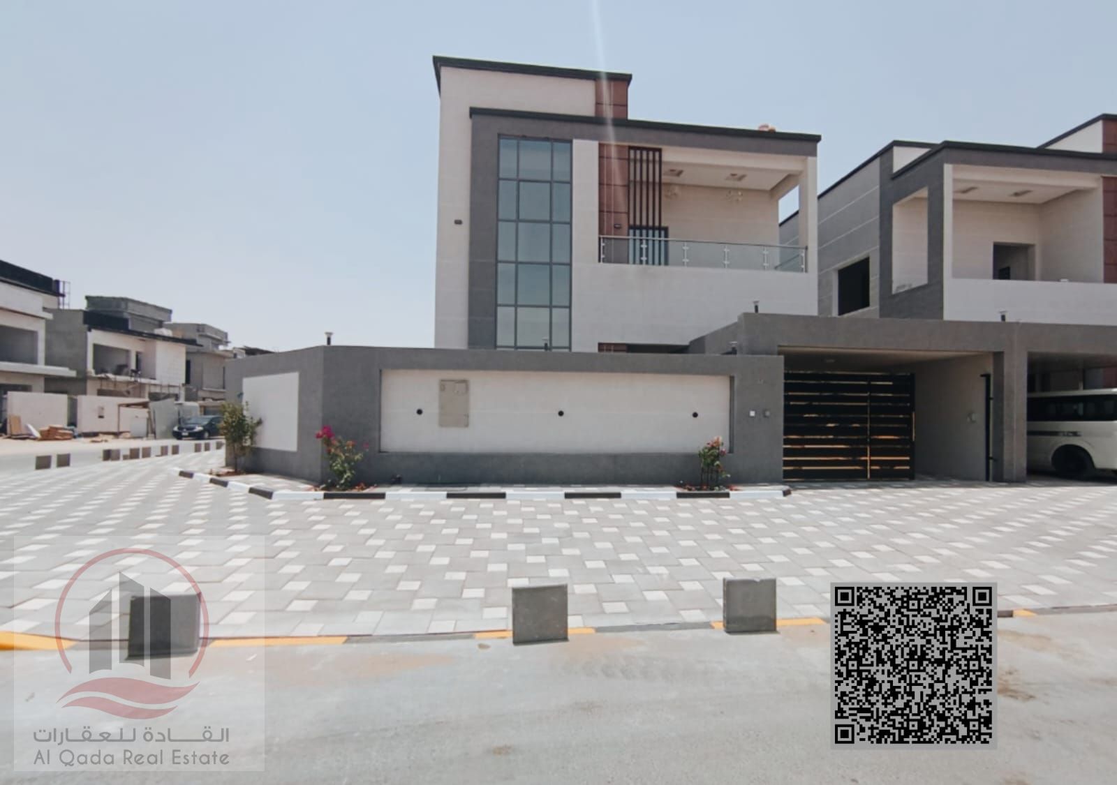 For sale: A villa in Ajman Al Helio, 4 master bedrooms, a living room, and a maid's room. Freehold for all nationalities. Bank financing is possible w