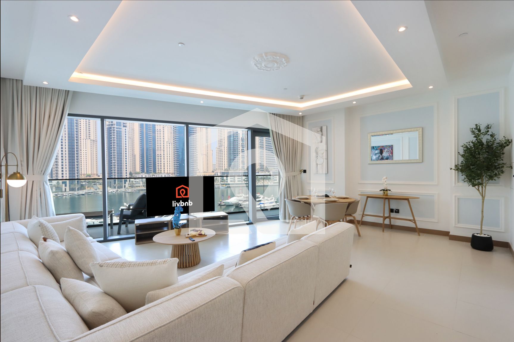 Livbnb - Marina Front 3BR w/ Wraparound Balcony & Yacht Views | Vida Residences