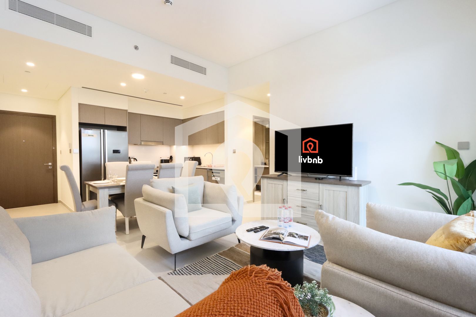 Livbnb-Modern 2BR with Partial Burj Khalifa View
