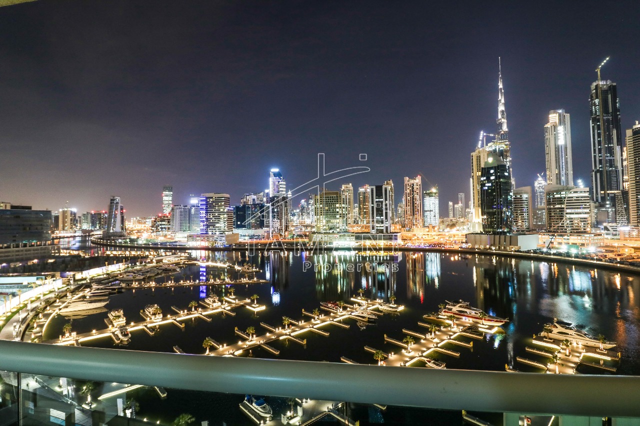 Full Canal and Burj View | Rented | Prime Location