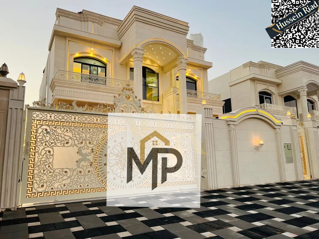 Freehold for all nationalities with bank financing for sale in Ajman, a luxurious villa in Al Rawda 2, the first resident, negotiable, including elect