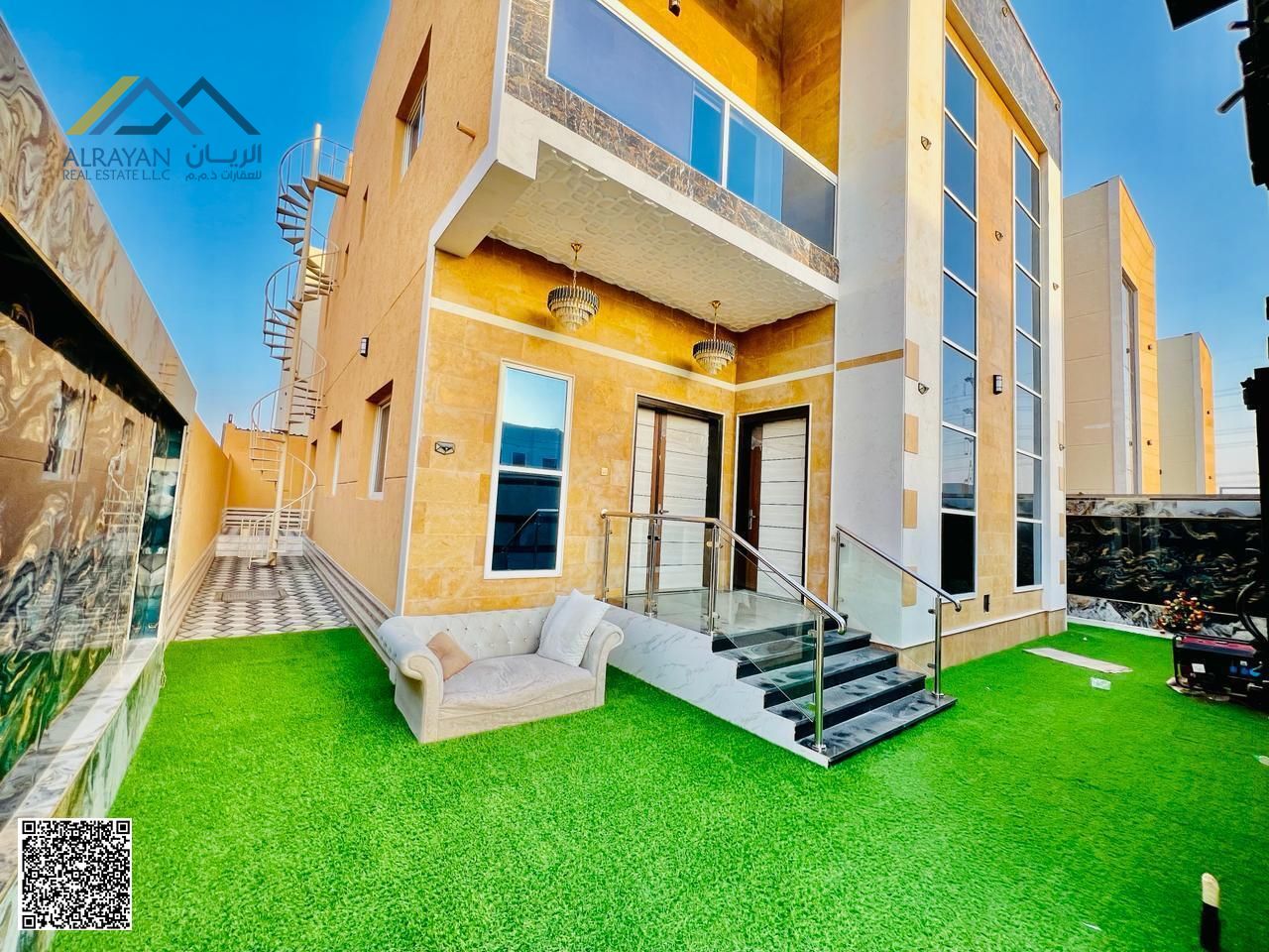 Includes electricity, water, air conditioning, and furniture. Ready for occupancy on the main street in the most prestigious areas of Ajman. Freehold