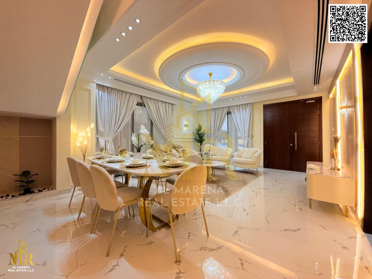 Luxury villa on the main street in Al Helio 2 - 2 floors and a roof | Building area 4,180 sq ft | 6 master bedrooms | Price includes fees, electricity