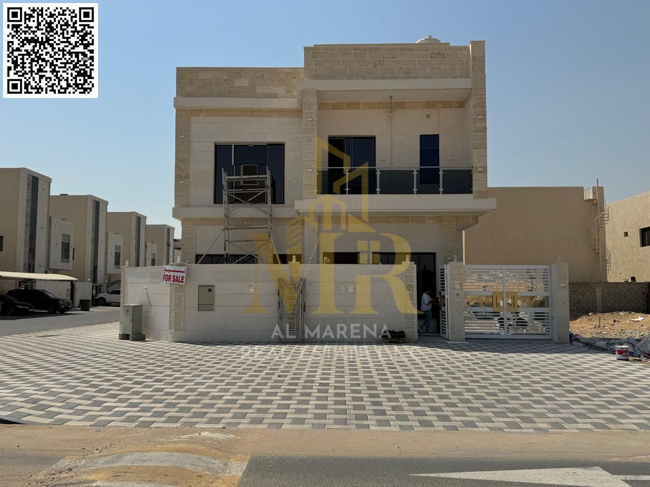 Luxury Villa for Sale in Al Amarah – Ajman | 3,400 Sq Ft | Two Floors + Roof Terrace | Five Master Bedrooms | Majlis and Living Room with Washbasin