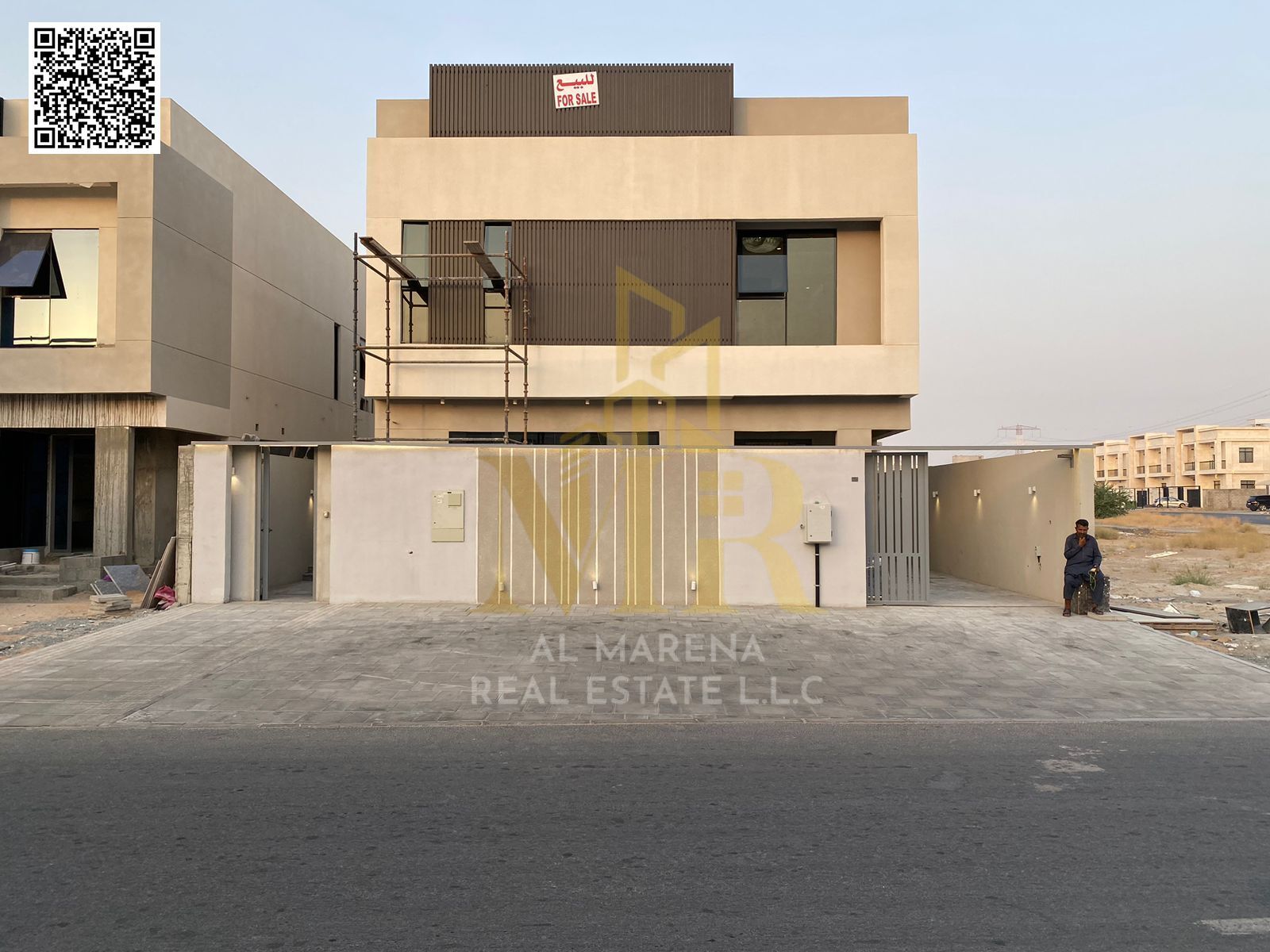 A villa with an all-inclusive price, including electricity, water, and air conditioning, on the main street, ready for occupancy in the most upscale a