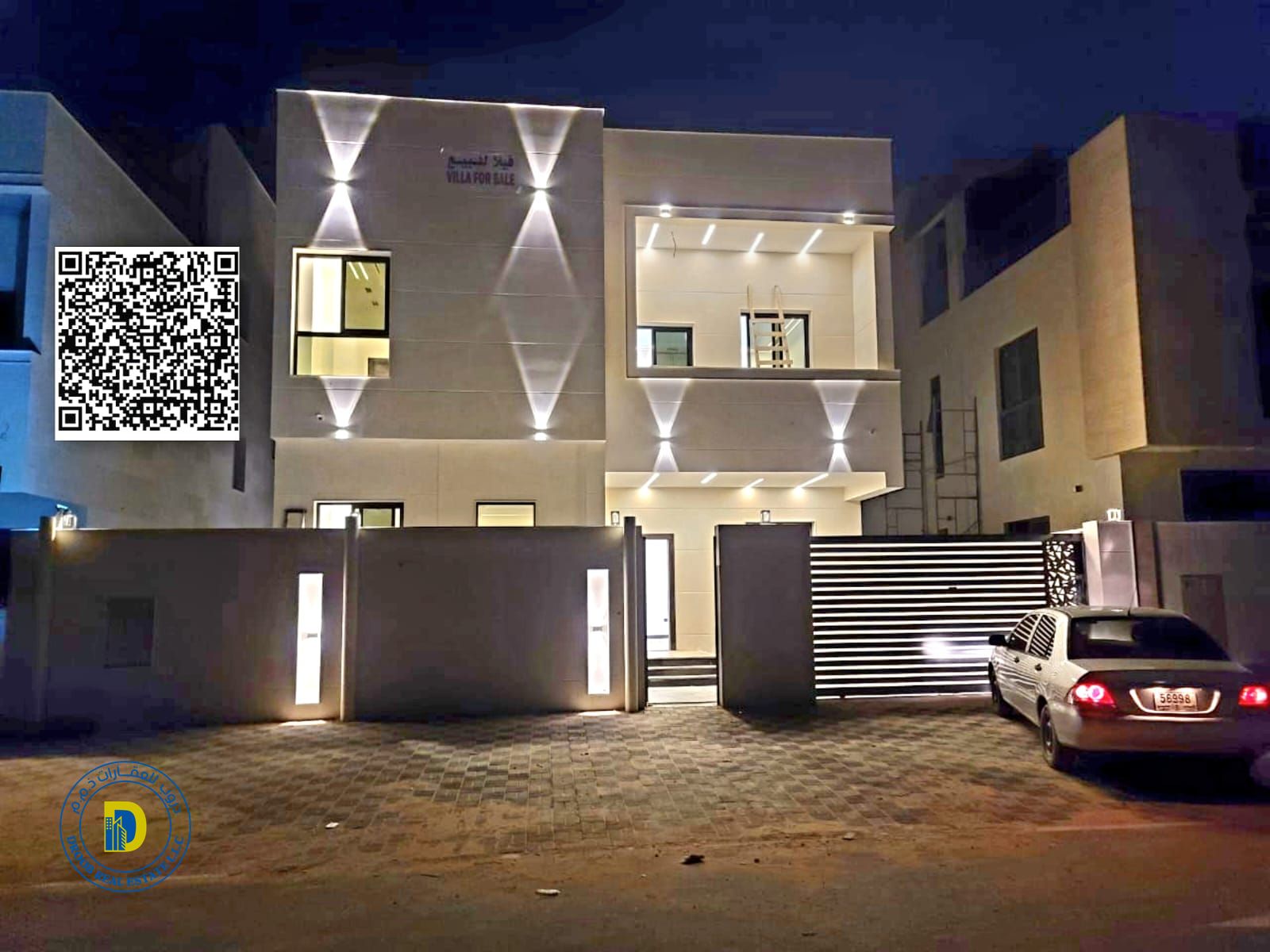 For sale, a 6-room villa with a roof in the Al Bahia area of Ajman, including registration fees, super deluxe finishing, freehold , bank financing