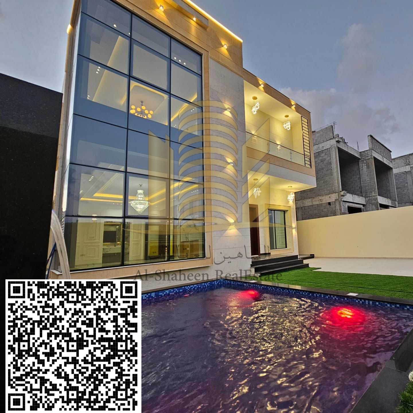 May the peace, blessings, and mercy of God be upon you For sale, two-storey villa, street and street In the Emirate of Ajman In Al Helio 2 area Incl