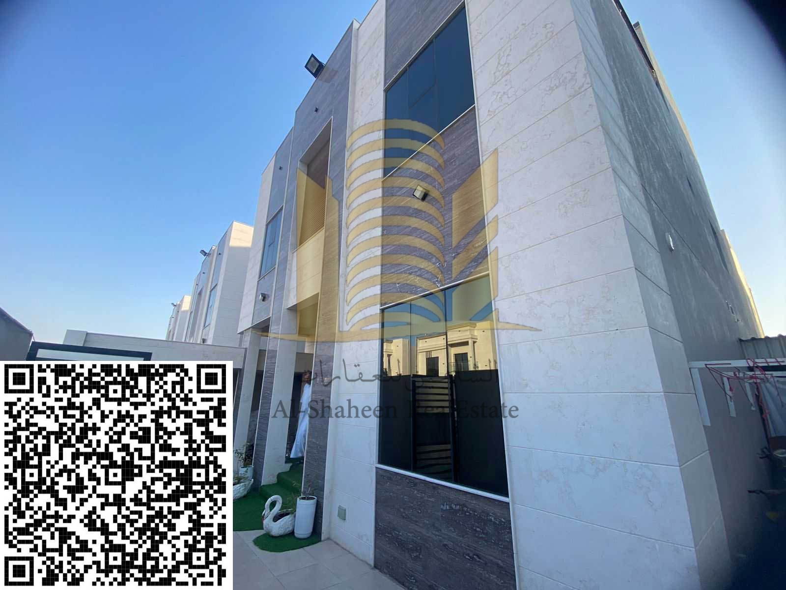 Villa for sale in Ajman, Al Yasmeen area Super deluxe finishing A very special location with electricity, water and air conditioners It consists