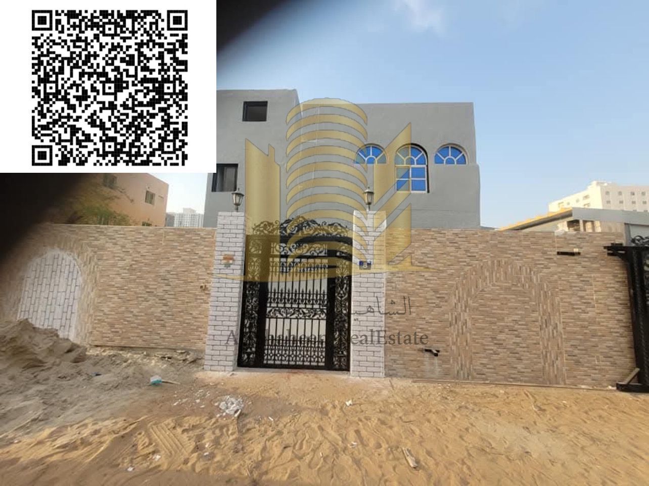 Luxury Villa for Sale in Al Nuaimiya, Ajman Property Details 1. Location: Al Nuaimiya, Ajman, behind Safeer Mall 2. Area: 6,400 sq. ft. 3. Bedroom
