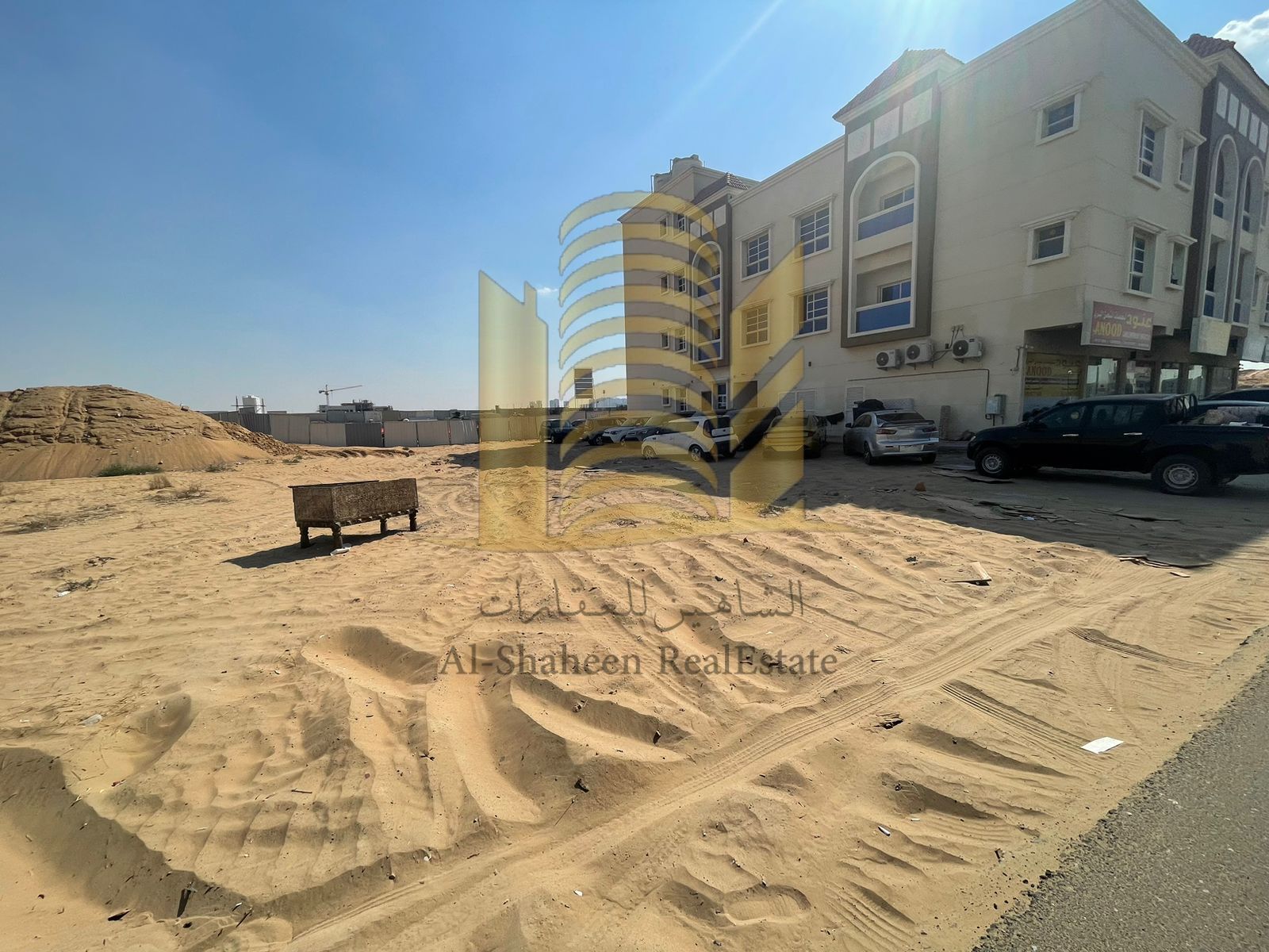 Available land for sale in al jurf 17 4th plot from main road 10000 sqft land size Ground + 8 approved Commerical residential Near mohammad bin rashi