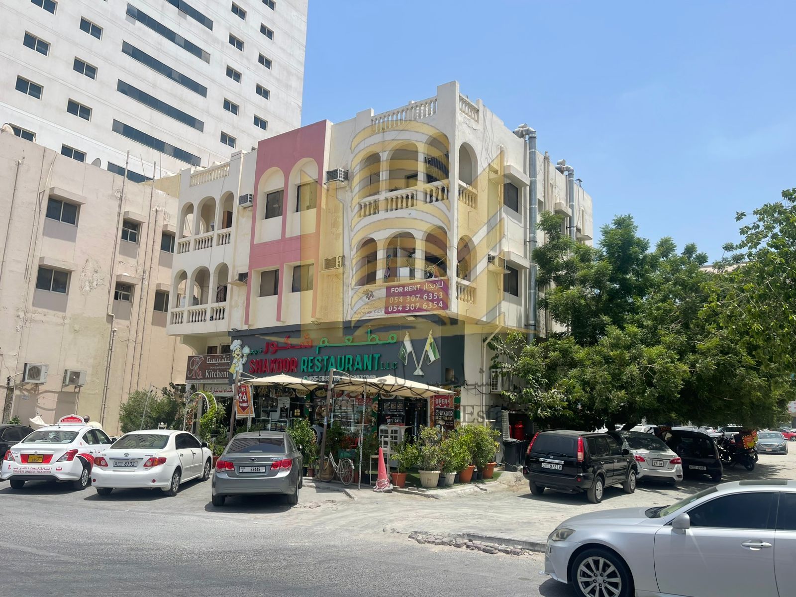 Available ground + 2 building for sale in al liwara 1 on main road. 4100 sqft land size Built up area approx 2100 sqft remain land empty beside. 4 sh