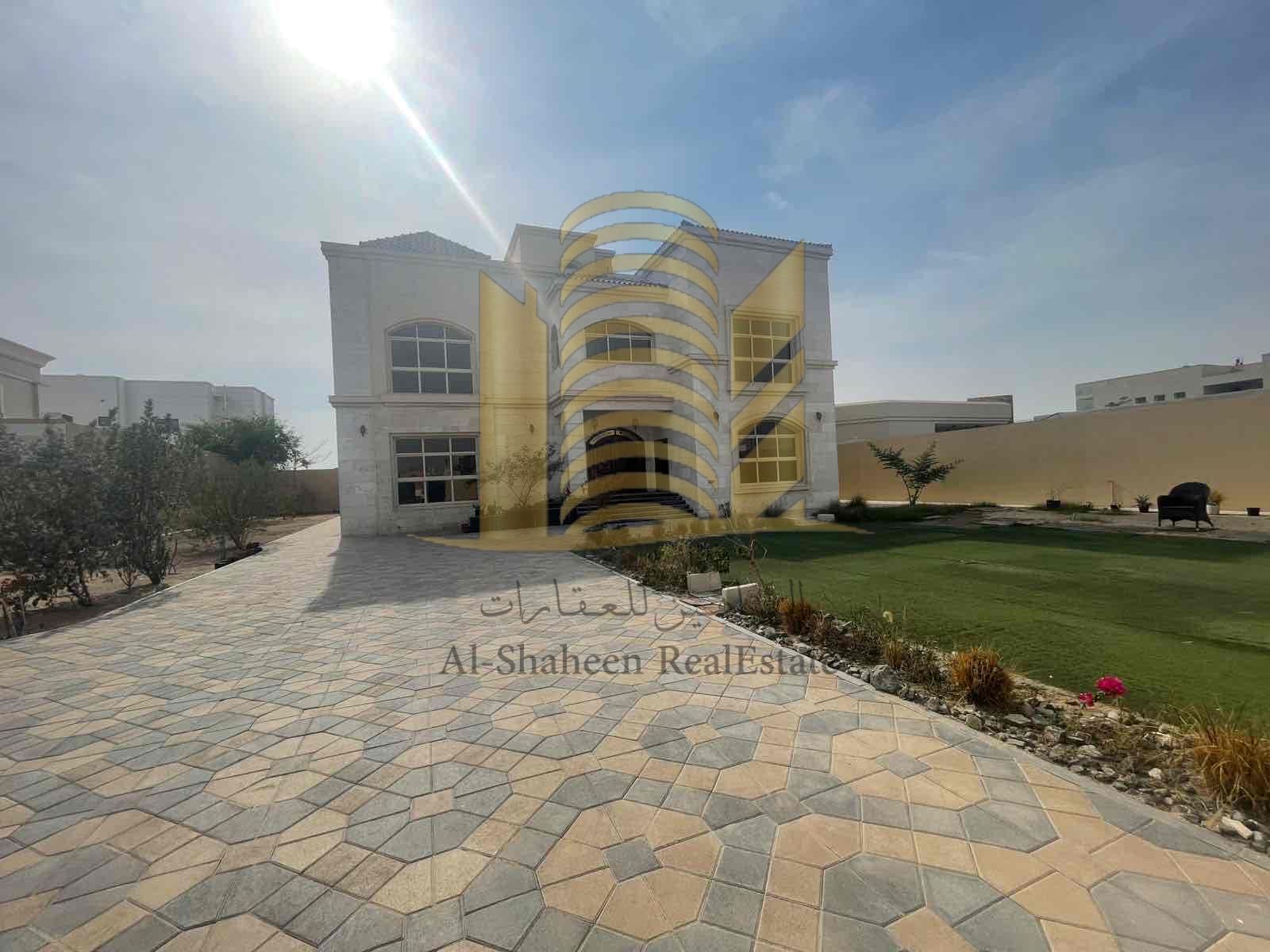 Villa for rent in Ajman Al-Hamidiya area Two floors It consists of 6 rooms, council and lounge Monsters and Air Conditioners In a very special location, close to all services Large spaces, master rooms and glass windows The villa is very close to t