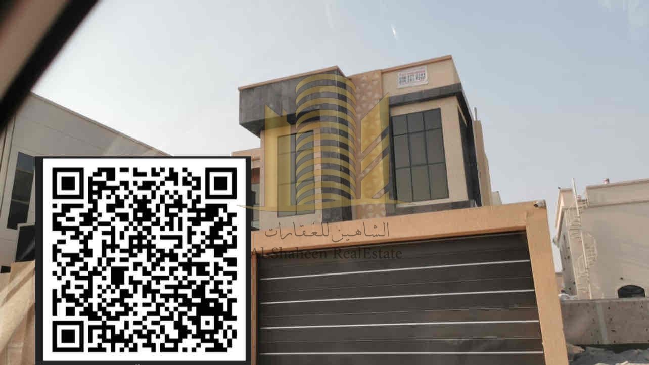 An opportunity for sale in the Emirate of Ajman Villa with annex + covered swimming pool An area very close to Sheikh Mohammed bin Zayed Road Land