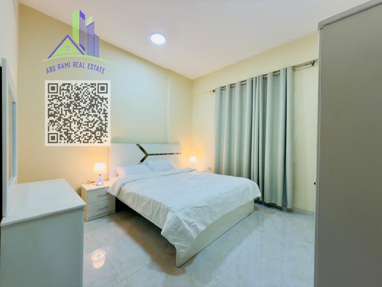 Monthly rent in Ajman, Al Nuaimiya, 2 rooms and a living room next to Al Sinara roundabout. Two rooms are available for rent, 5,700 and 5,000
