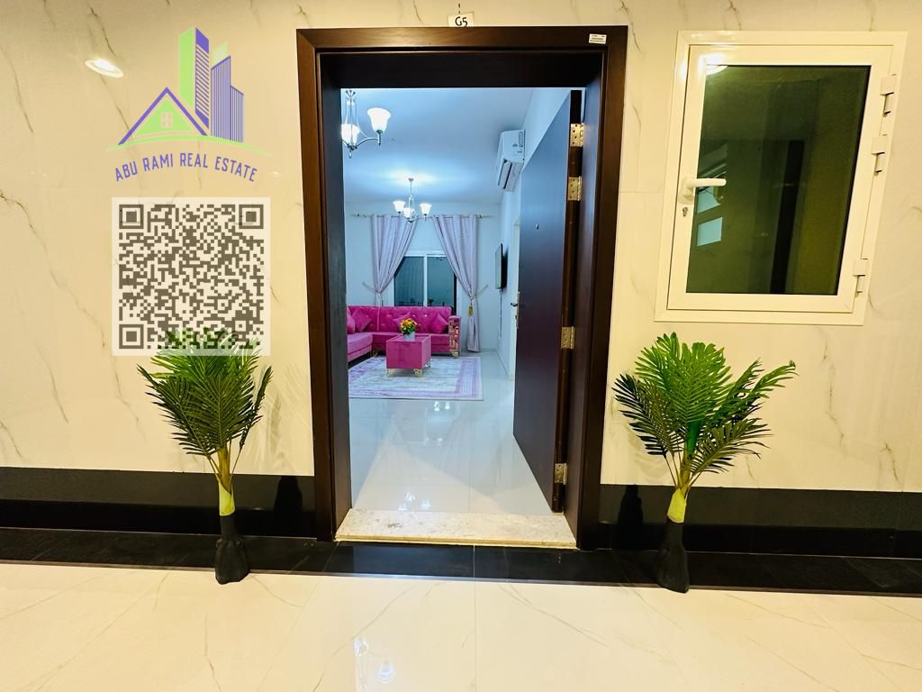 Monthly rent in Ajman Corniche, two rooms and a living room, roundabout, ship, and a living room is available for rent 4200 and 3900