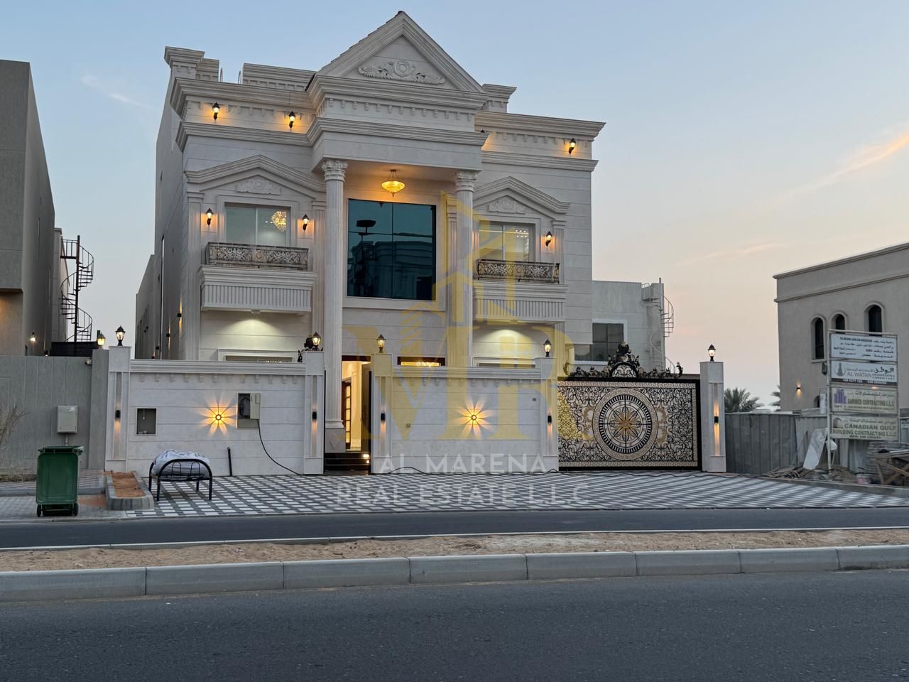 New super deluxe villa for sale in Al Alia, Ajman, consisting of 7 bedrooms and 2 floors New super deluxe villa for sale in Al Alia, Ajman, consisting