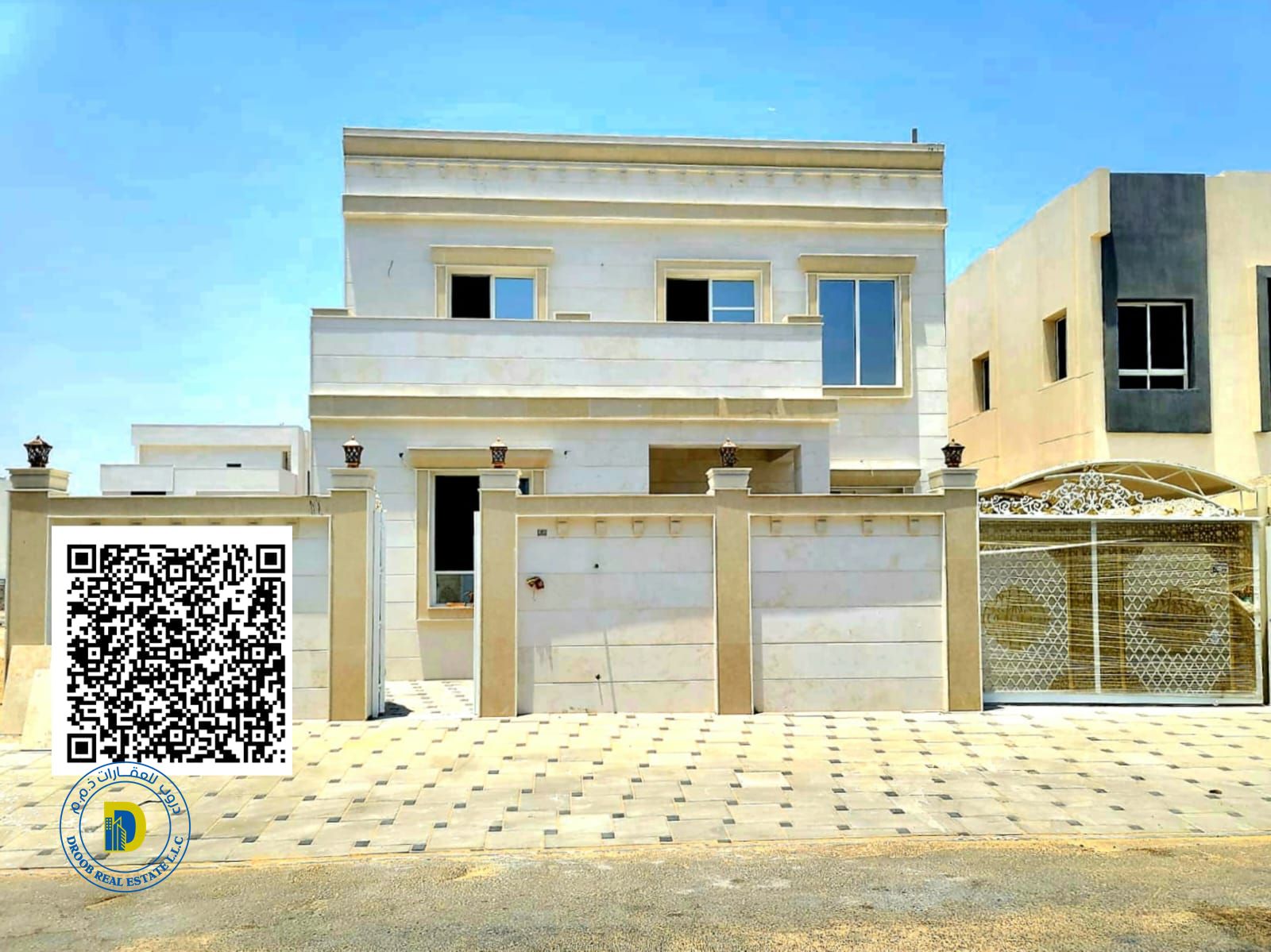 For sale, a modern villa with 4 rooms and a terrace, at an excellent price, in the Al Zahya area.