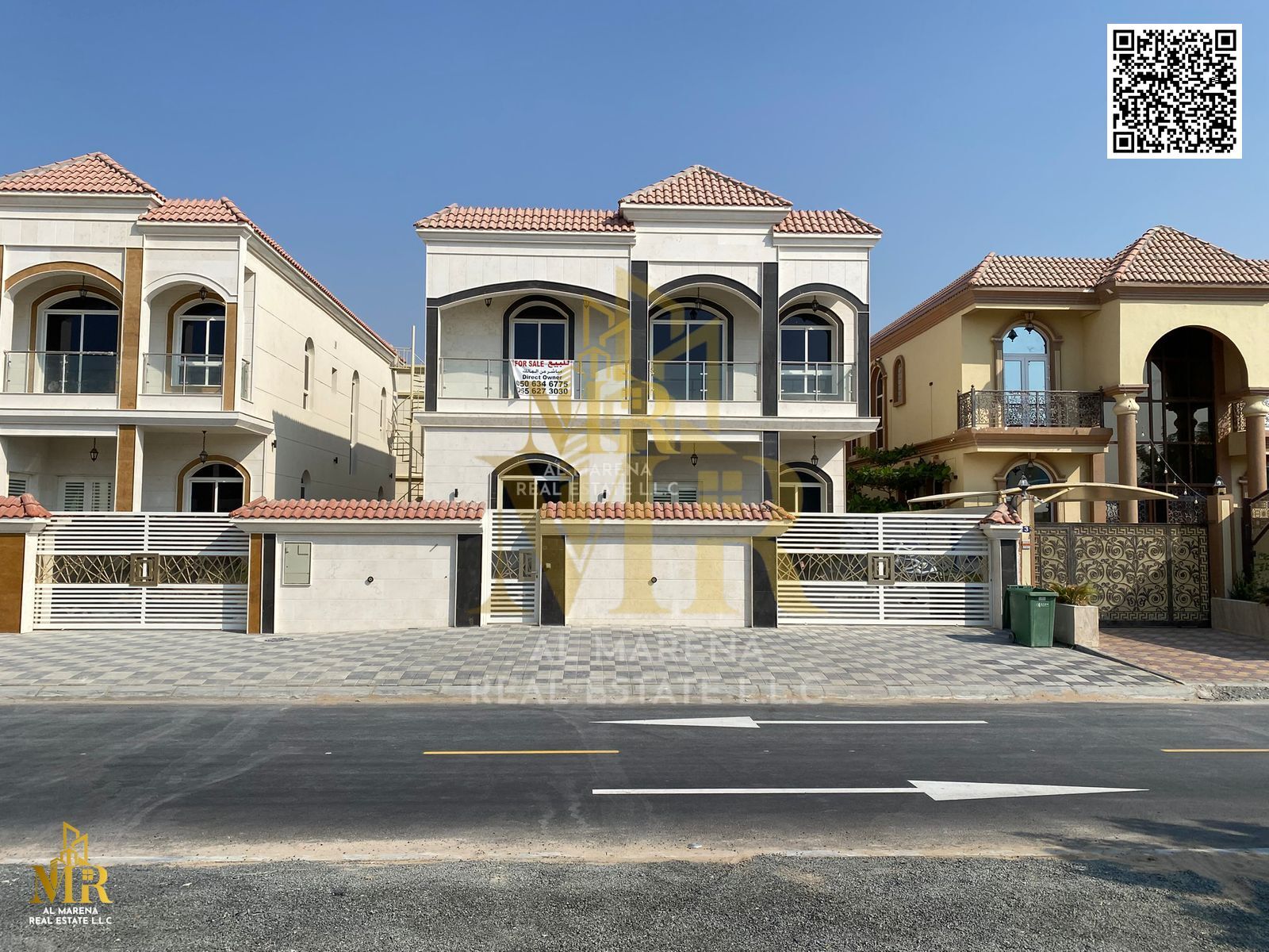 For ownership in Al Harba, Ajman, for all nationalities. Own a luxurious villa in Al Rawda 2, modern, negotiable, including electricity, water, and ai