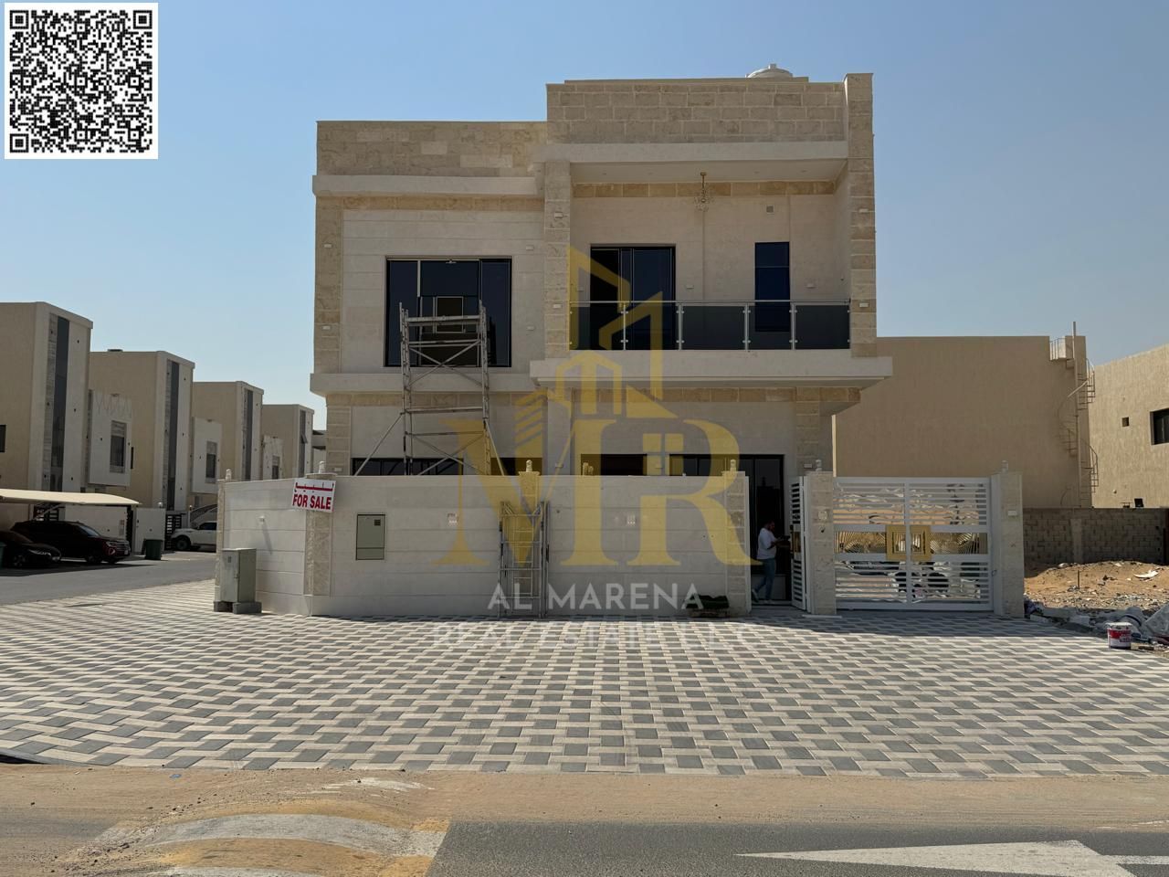 For Sale – Luxury Villa in Al Amrah – Ajman | 3,400 sq. ft Plot | Two Floors + Rooftop | 5 Master Bedrooms | Majlis | Living Room with Wash Basins |