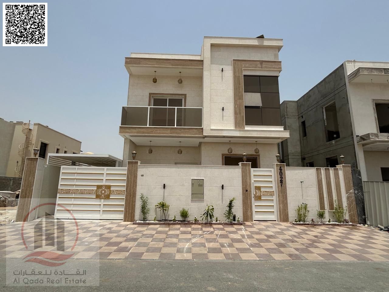 For sale, a villa in Ajman Al Zahia, 5 master rooms, a Majles room, a hall, and a maid’s room, freehold for all nationalities, Installment with out do