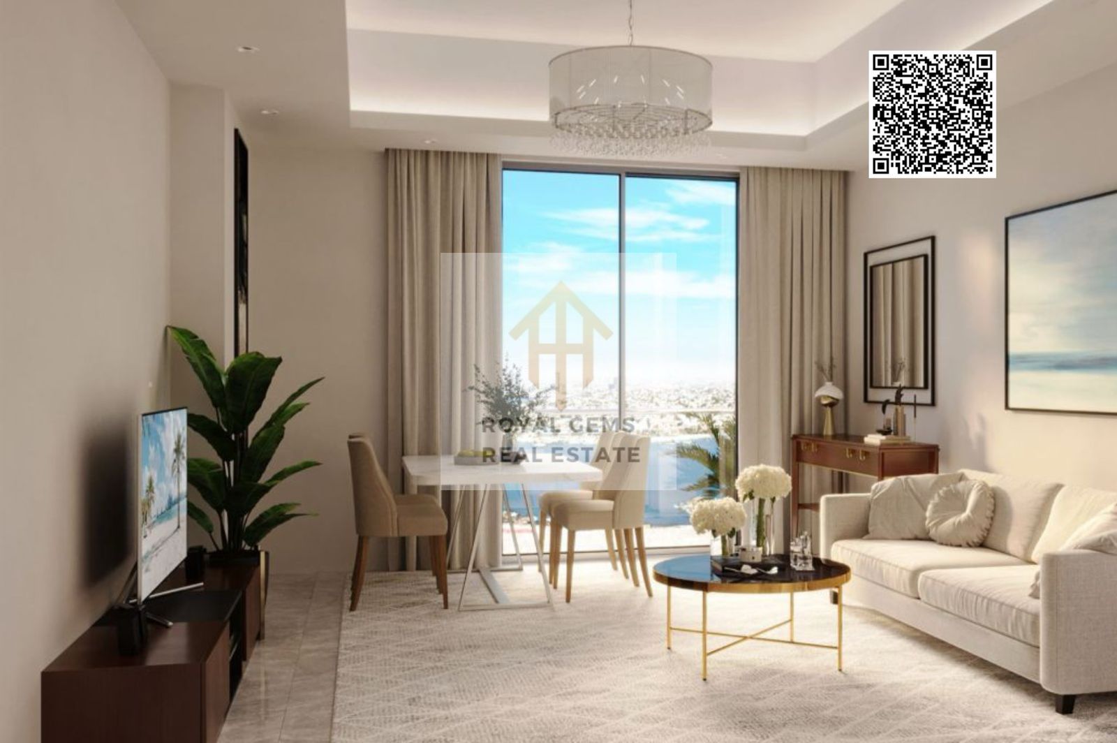 FOR Sale < 1bhk master + prime location + Creek view + freehold 100% + payment plan 7 years