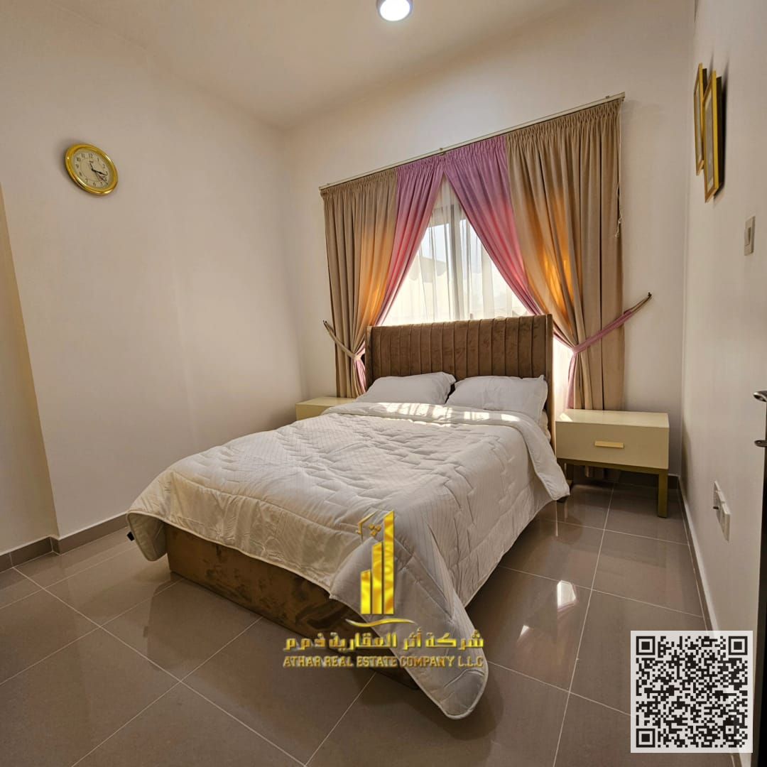 Luxurious one-bedroom apartment (second tenant) fully furnished - for rent in Ajman - Corniche - behind Thamar Al Bahr Restaurant