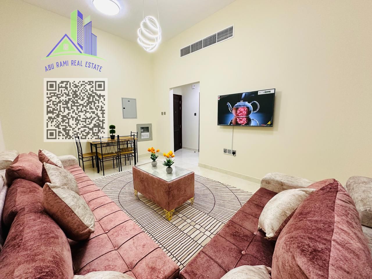 Al Nuaimiya, Kuwait Street, easy exit to Sharjah. Monthly rent for a room and a hall is 4400, and two rooms are available for 5,300.