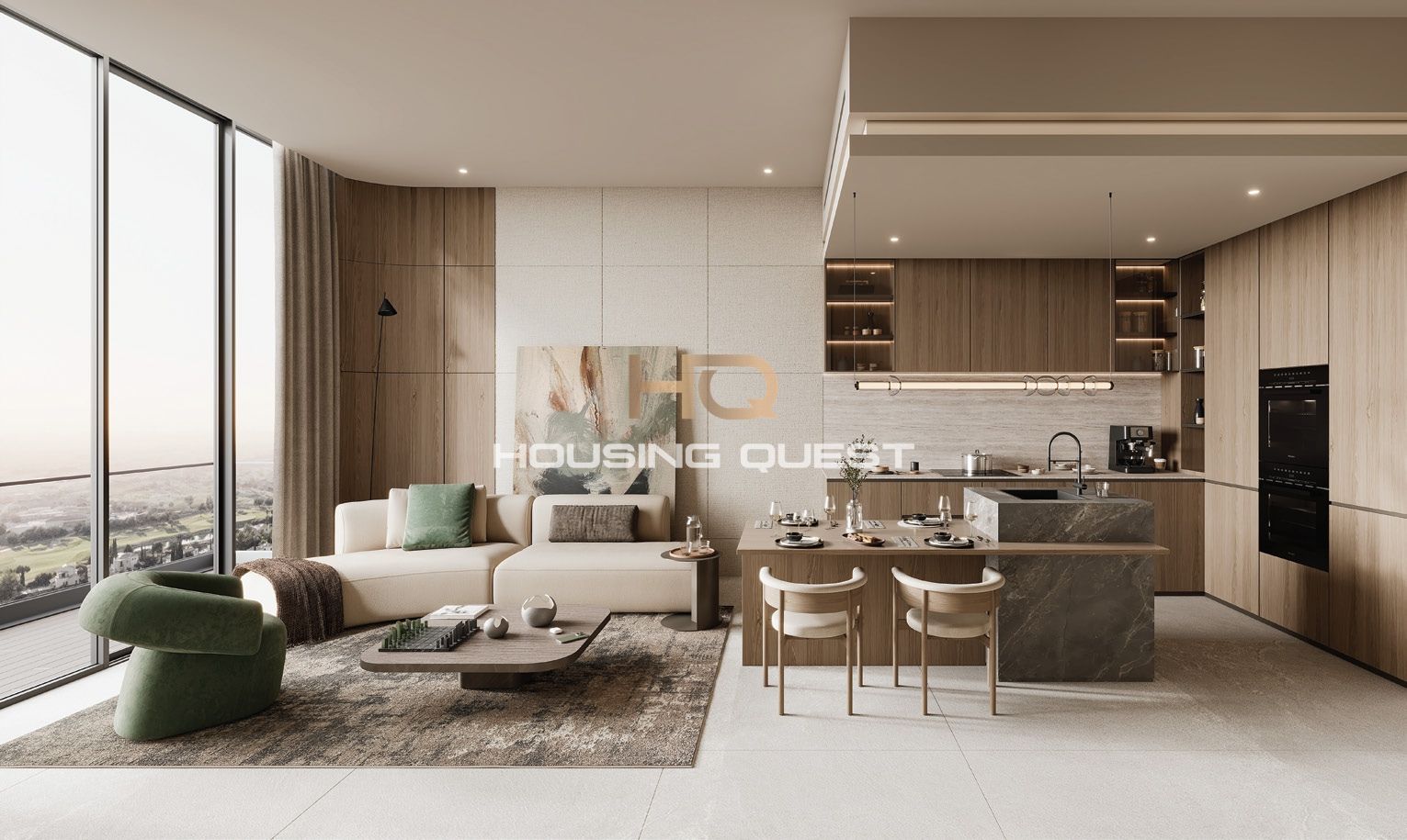 Modern 1-Bedroom | Garden Suite | Park View
