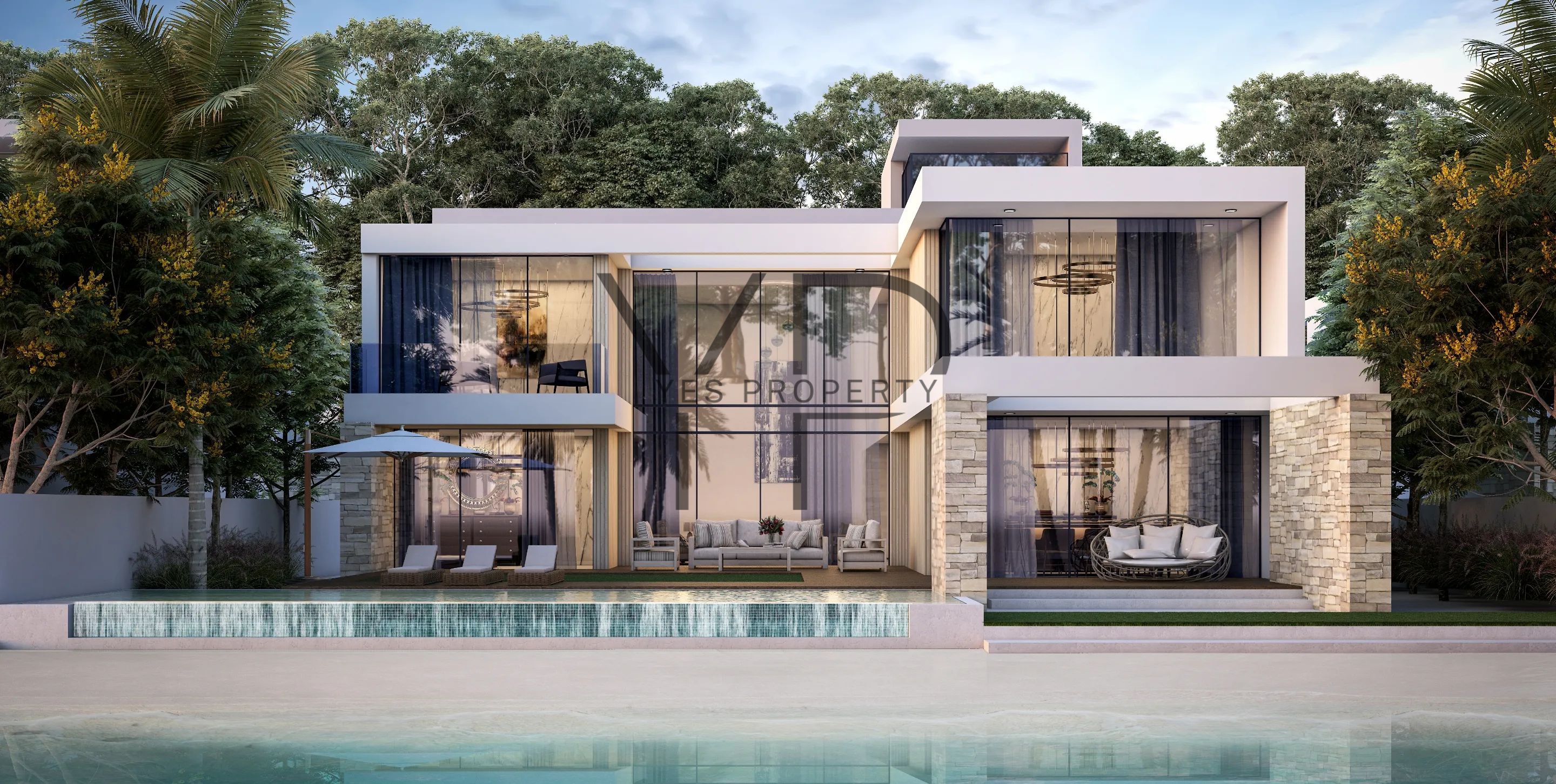 Coral Beach 5BR Villa | Luxury Beachfront | Panoramic Sea Views