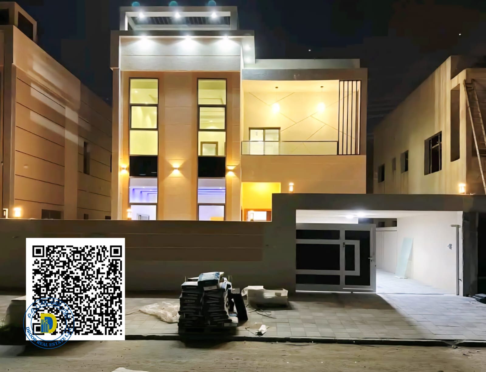 For sale in Al-Yasmeen area, a modern villa with 4 rooms. The price includes central air conditioning.