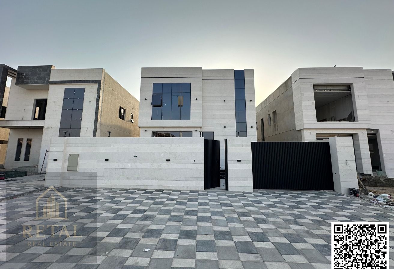 Luxury villa for sale in Al Zahia Ajman with 7-star finishes, spacious design, great location, close to services, perfect for modern families