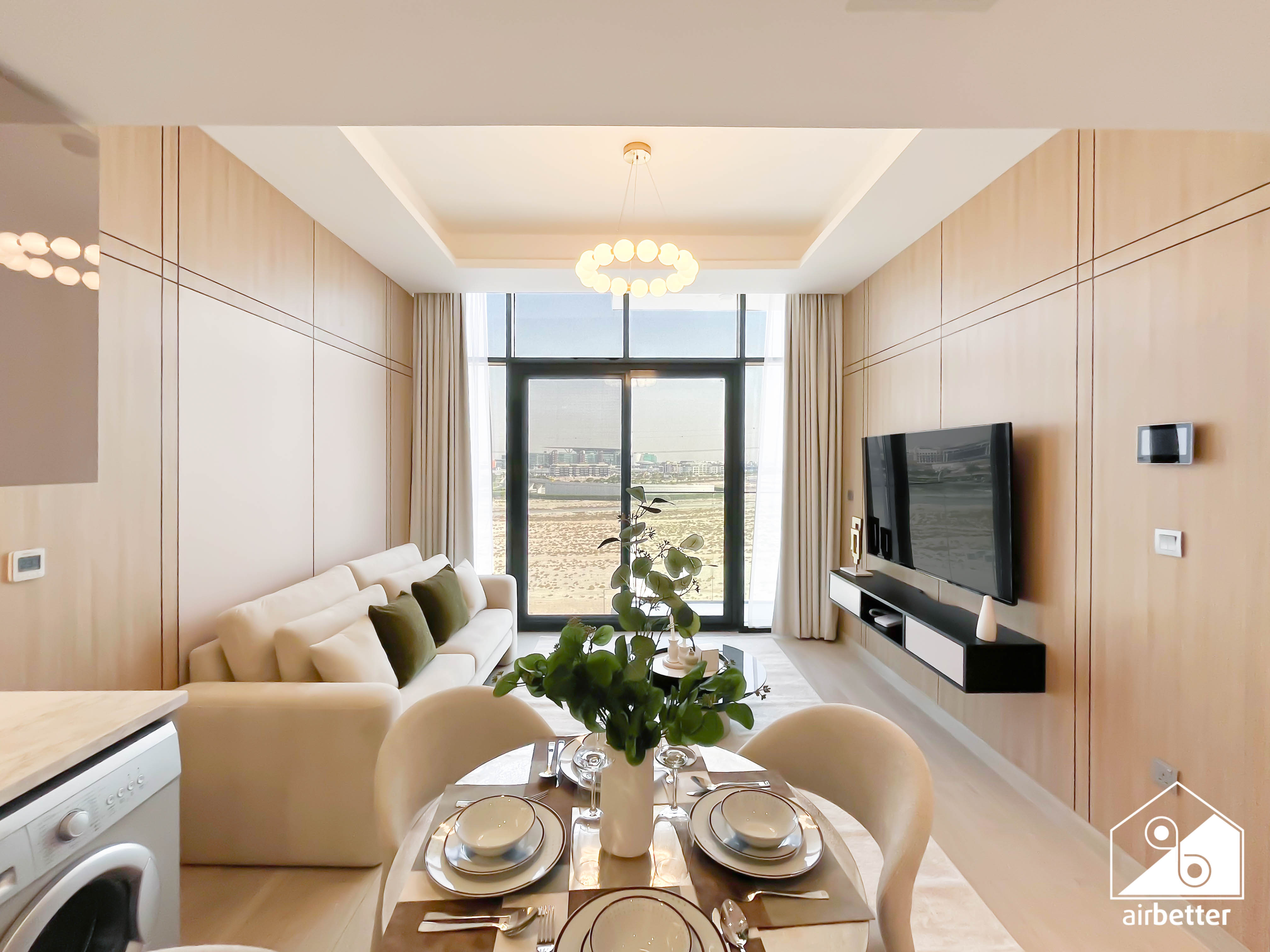 Azizi Riviera Meydan city 1 BHK with Balcony ALL BILLS Inc. + FREE Parking & Wifi