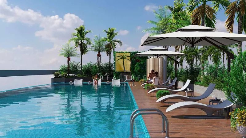 Smart 1BR + Study | Poolside Elegance | Private Dip Anytime