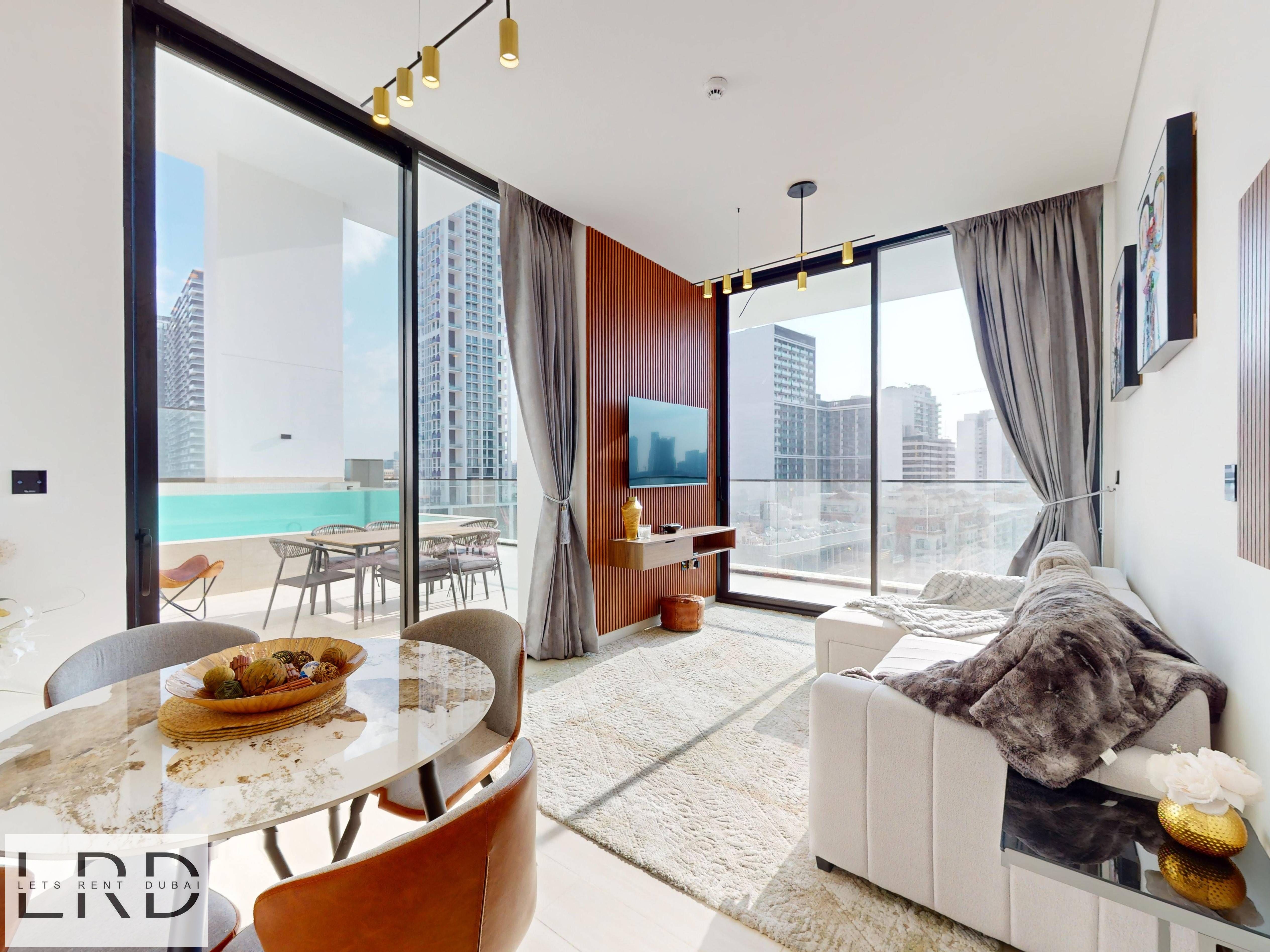 Modern Smart Home 2BR with Private Pool in JVC