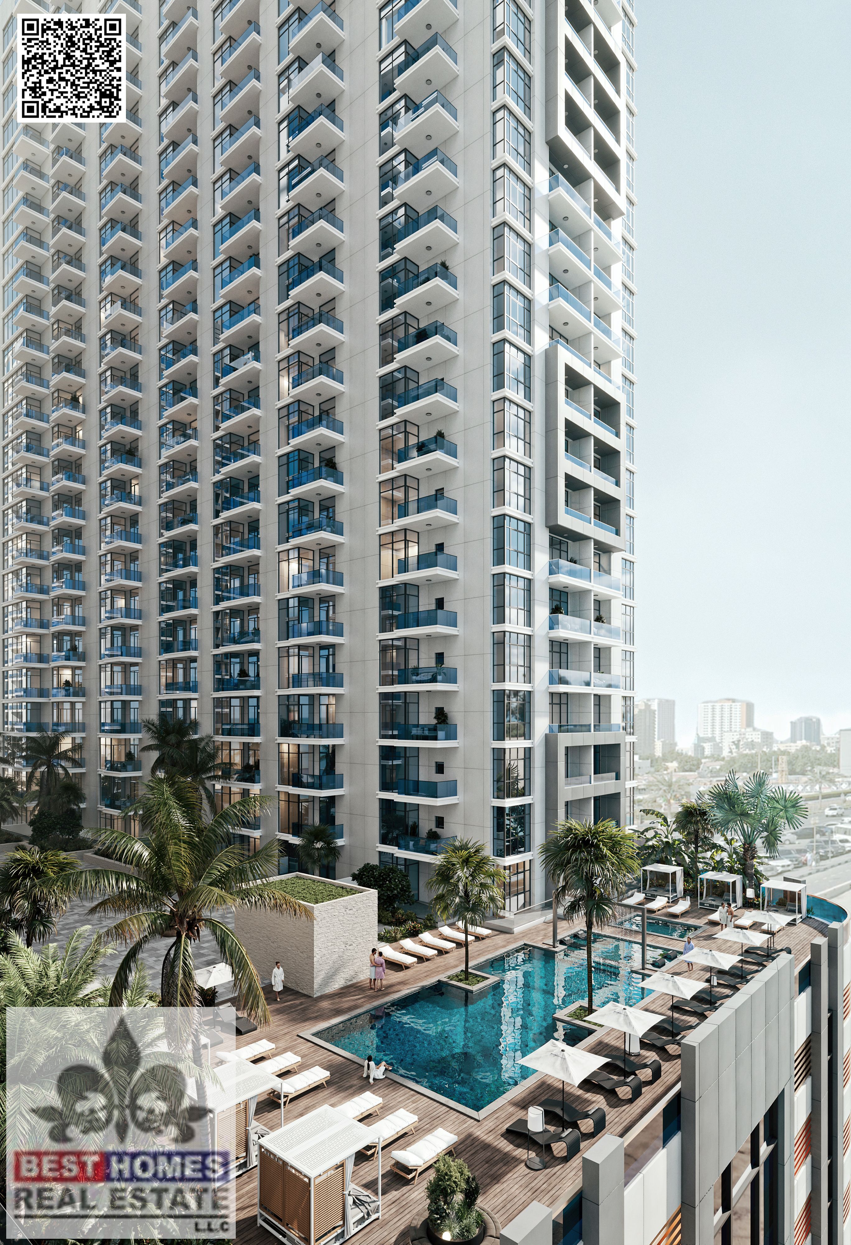 Modern 1 BHK waterfront Apartment Available for sale by paying jus 10 % down payment in Ajman