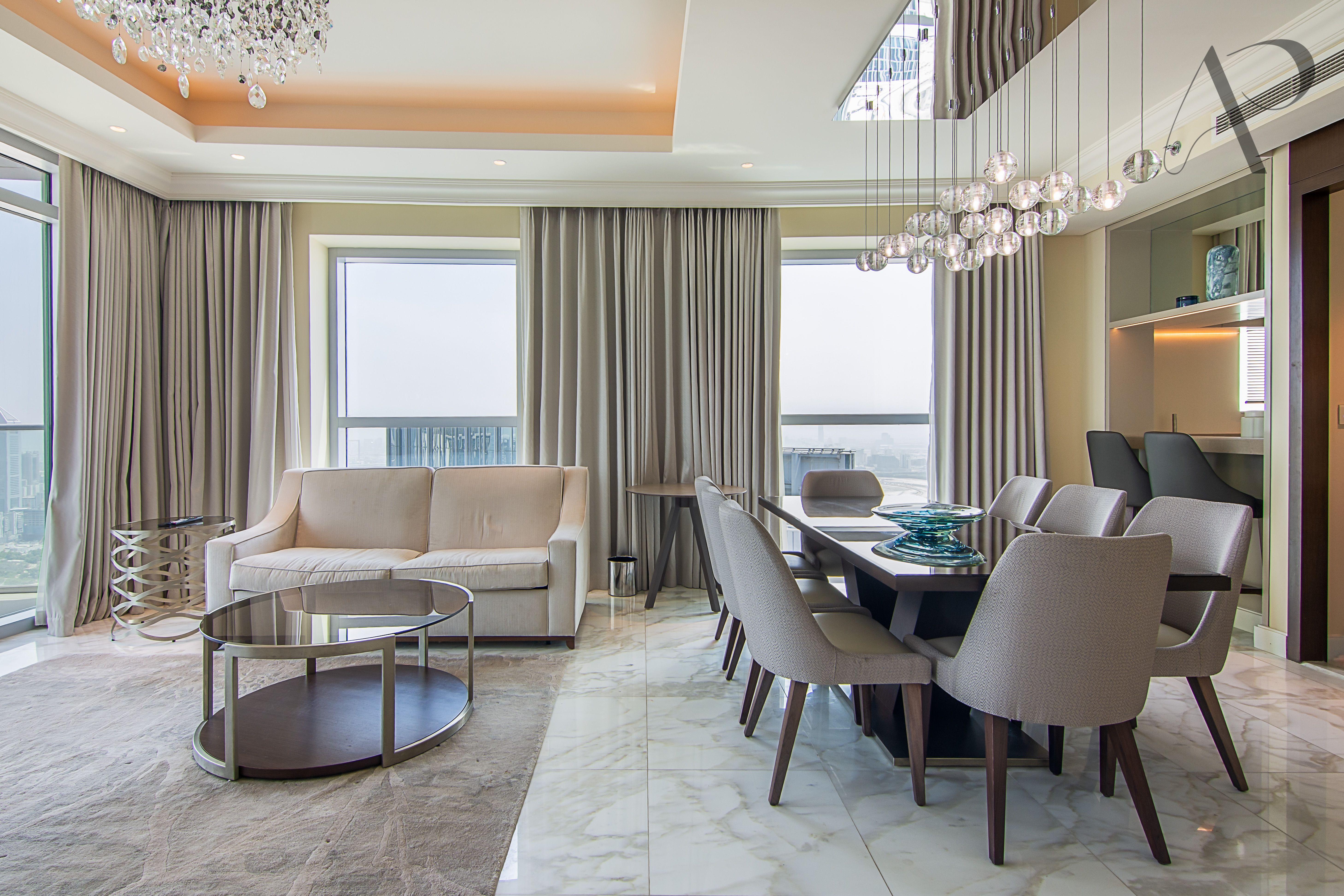 Elegant 3BR + Maid’s in Address Fountain Views 2 | Spectacular Burj Khalifa Views