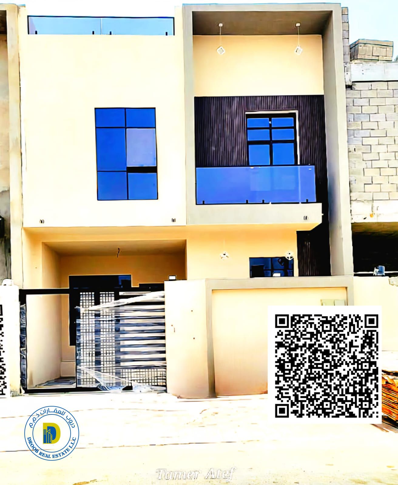 For sale in Al Zahya area, a townhouse with 4 rooms and a roof, at a very special price