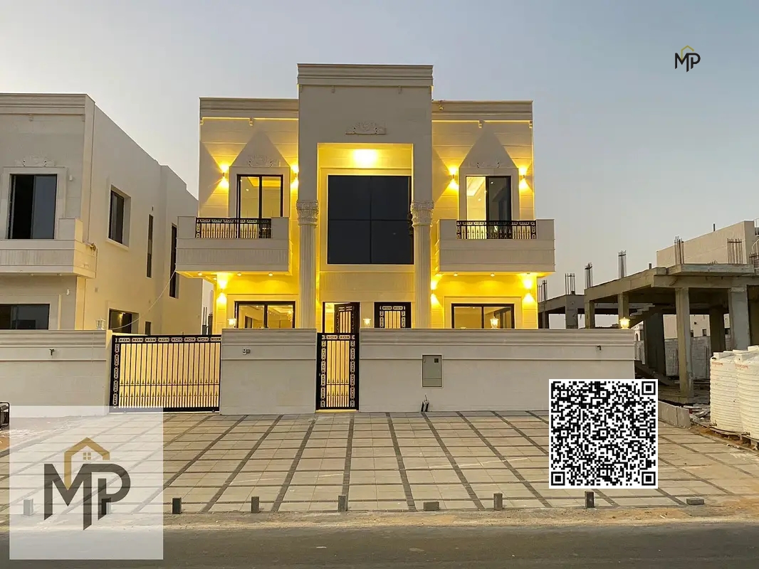 A luxurious villa with a classic design in a prime location in front of Azha Compound, with a price that includes registration and ownership fees.