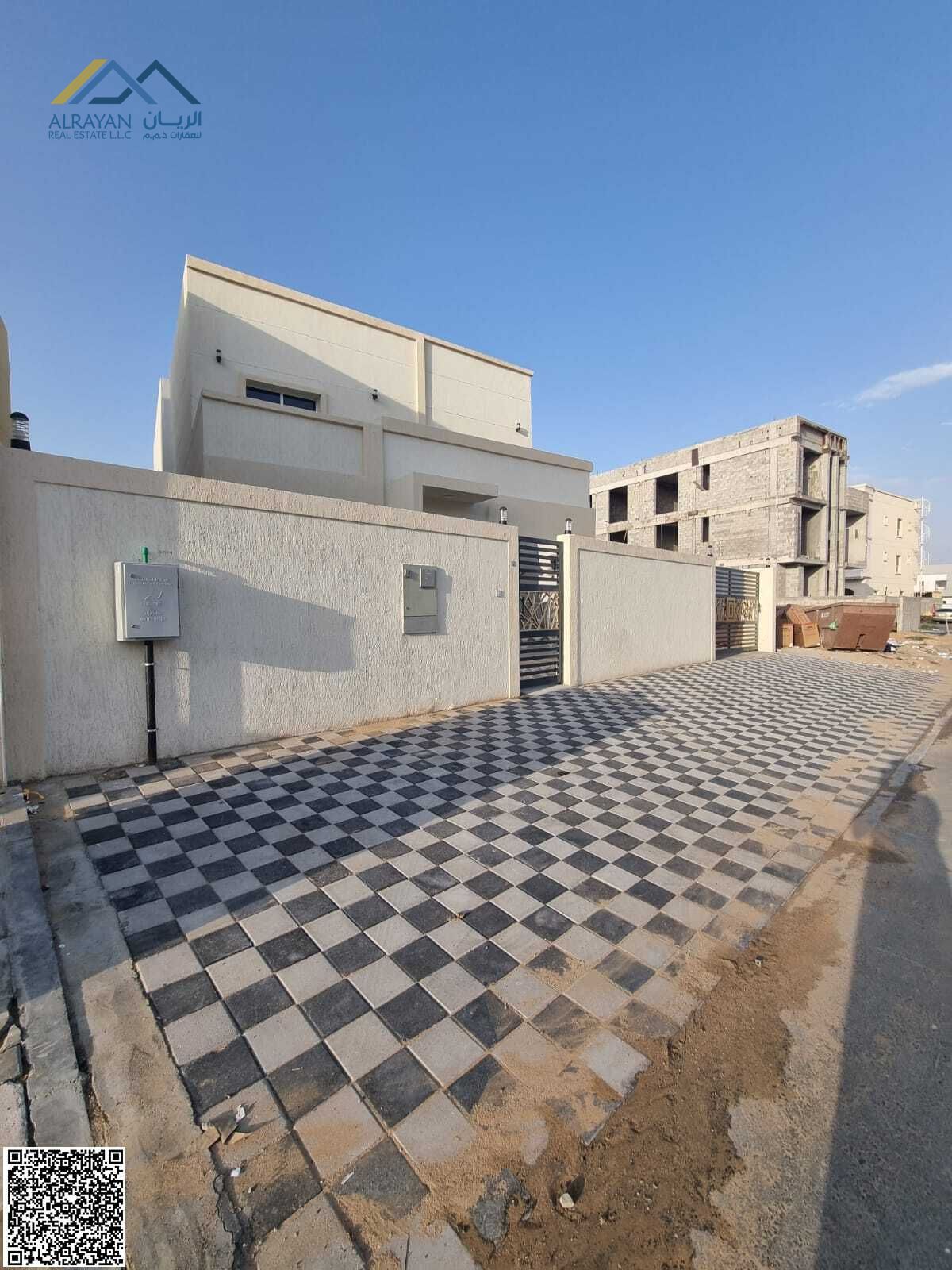 Villa for rent in the most prestigious area of Ajman, Al Zahia. Two floors, hotel-style finishes, and spacious interiors.