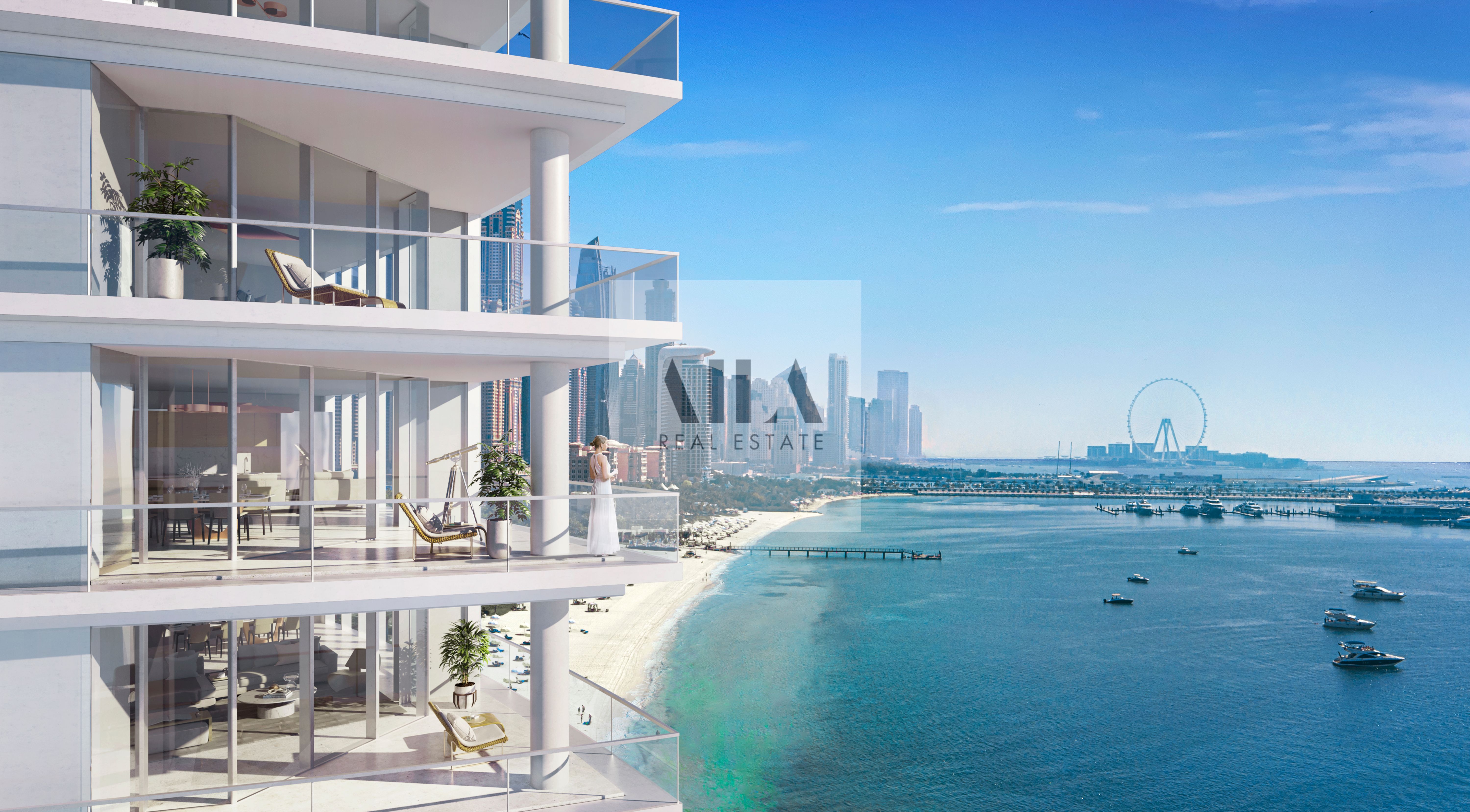 3BR with Breathtaking Sea, Dubai Eye & Sunset Views | Palm Beach Tower 1