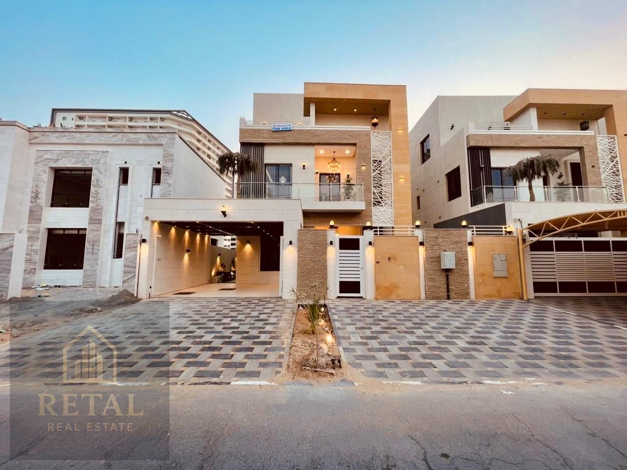 "Luxury Villa in Al Helio 2, Ajman – 5 Master Bedrooms, Modern Design, Private Pool, Indoor Waterfall, Prime Location Near MBZ Road"