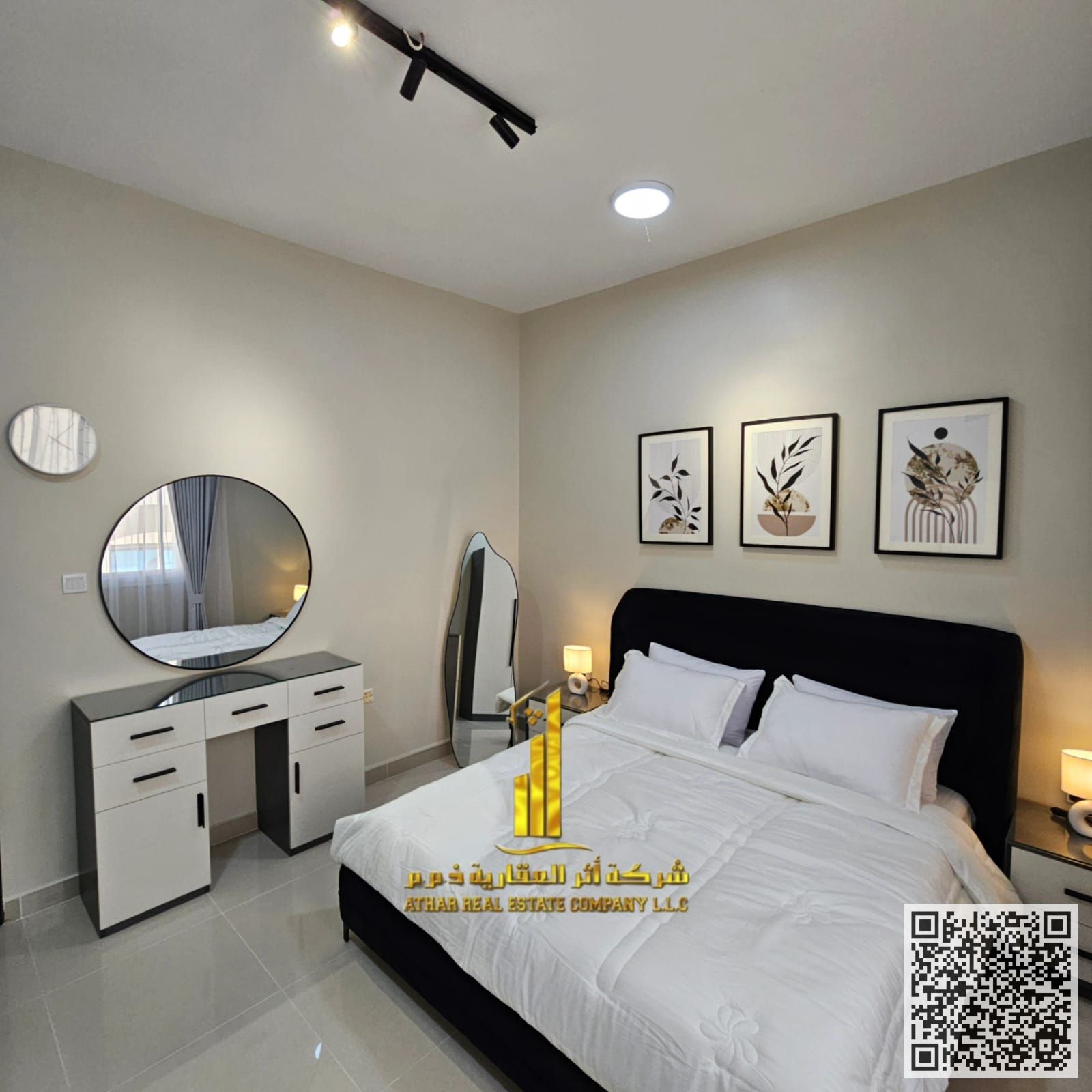 (First resident) The most beautiful one-bedroom apartment, fully furnished, for monthly rent in Ajman - Al Jurf 2 - next to Al Aqsa School