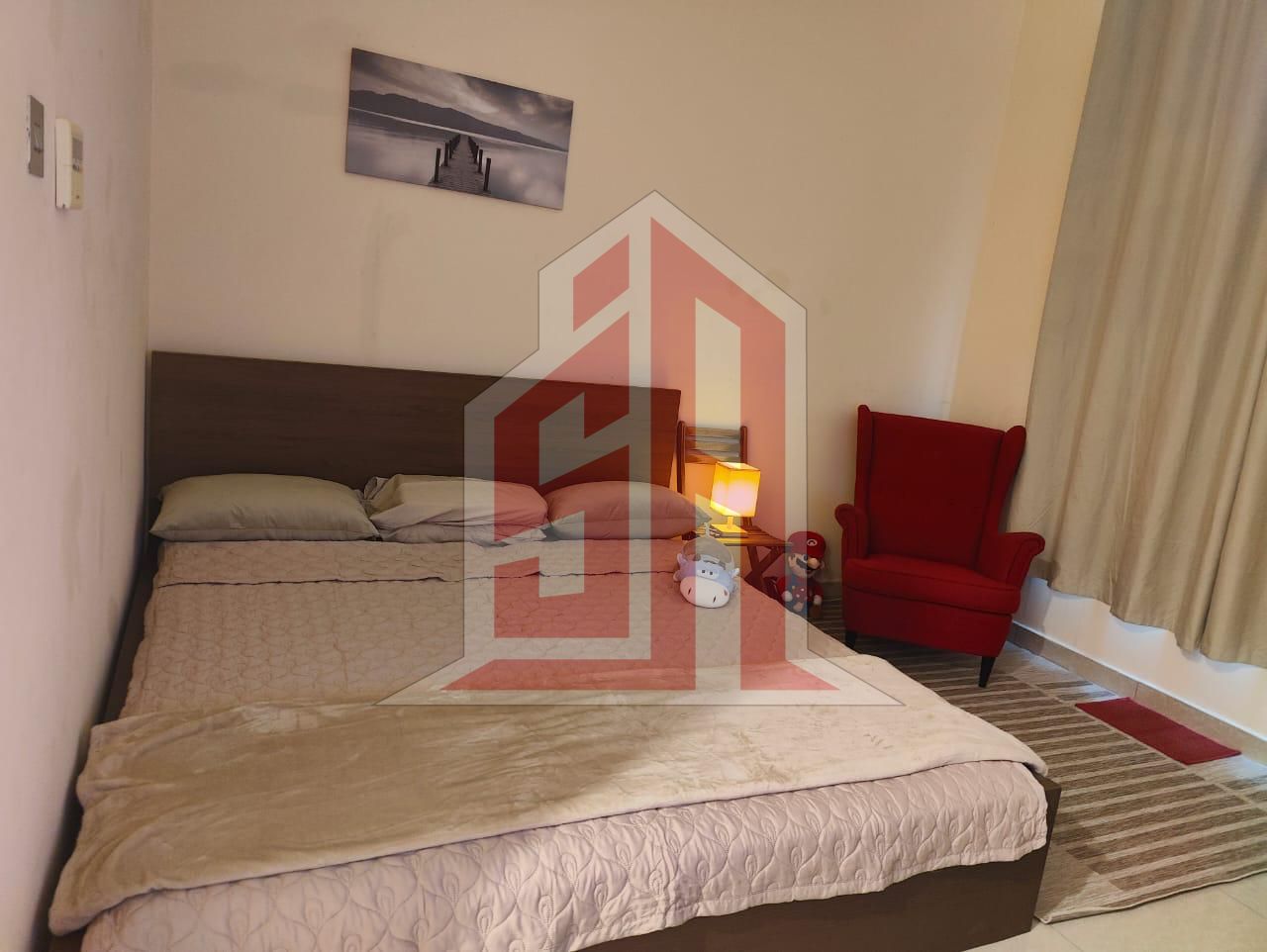 Fully Furnished Studio Flat, open kitchen @ AED 2,400/m