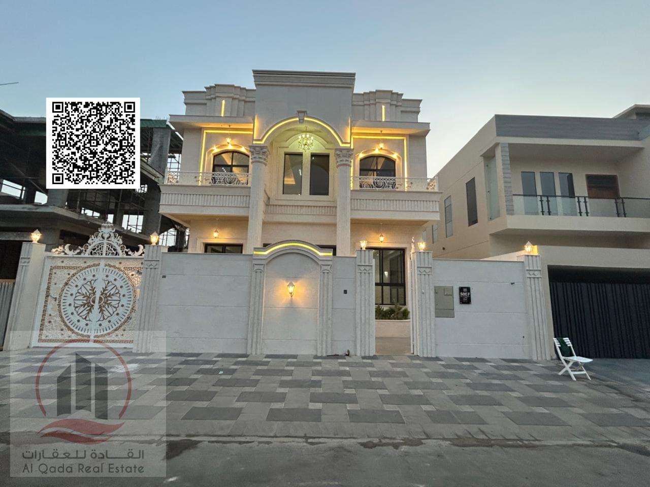 For sale, a villa in Ajman Al Yasmin 7 master rooms, a Majles room, a hall, and a maid’s room, freehold for all nationalities, Installment with out do
