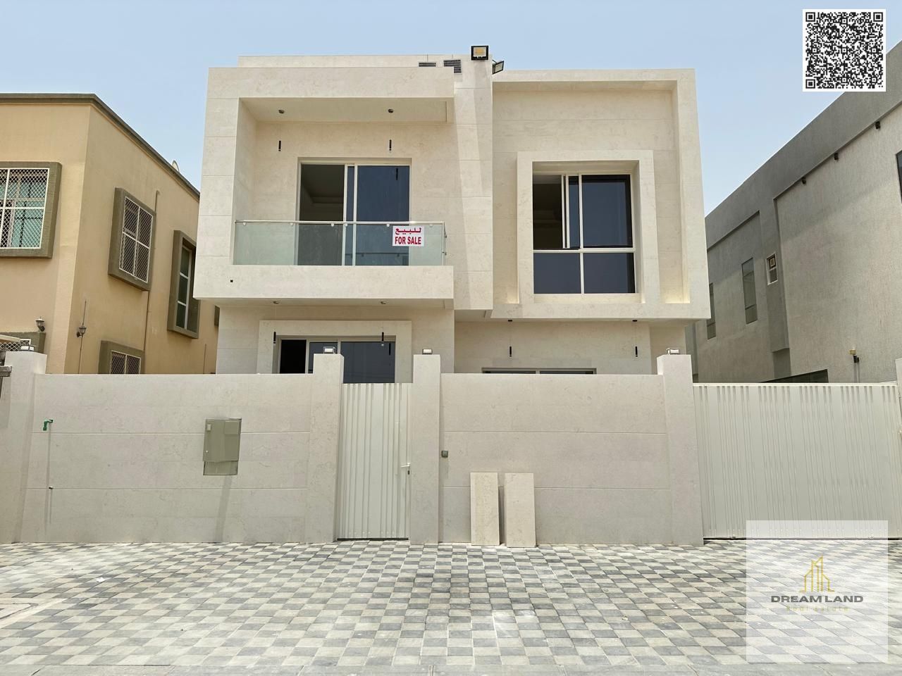 For sale, a villa - two floors and a large courtyard, close to Sheikh Mohammed bin Zayed Road - freehold for all nationalities for life - with the pos